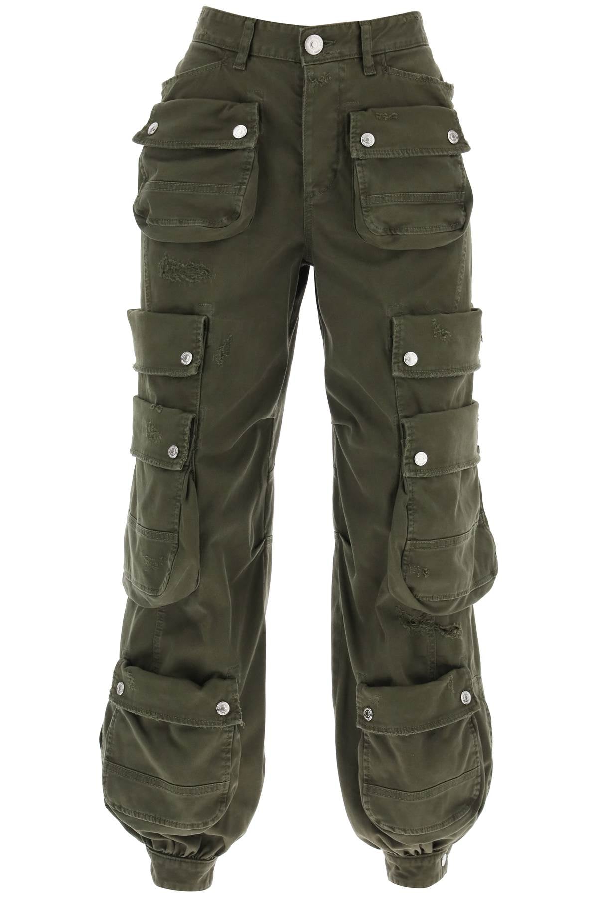 Dsquared2-Pantaloni Cargo A Gamba Ampia-Donna