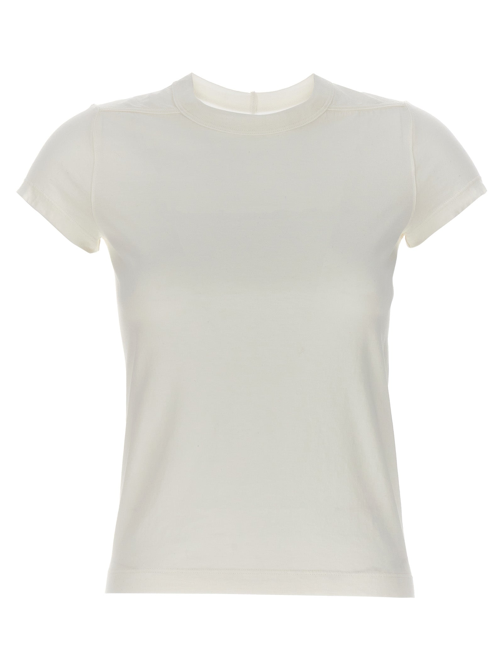 Rick Owens-Cropped Level Tee T Shirt Bianco-Donna