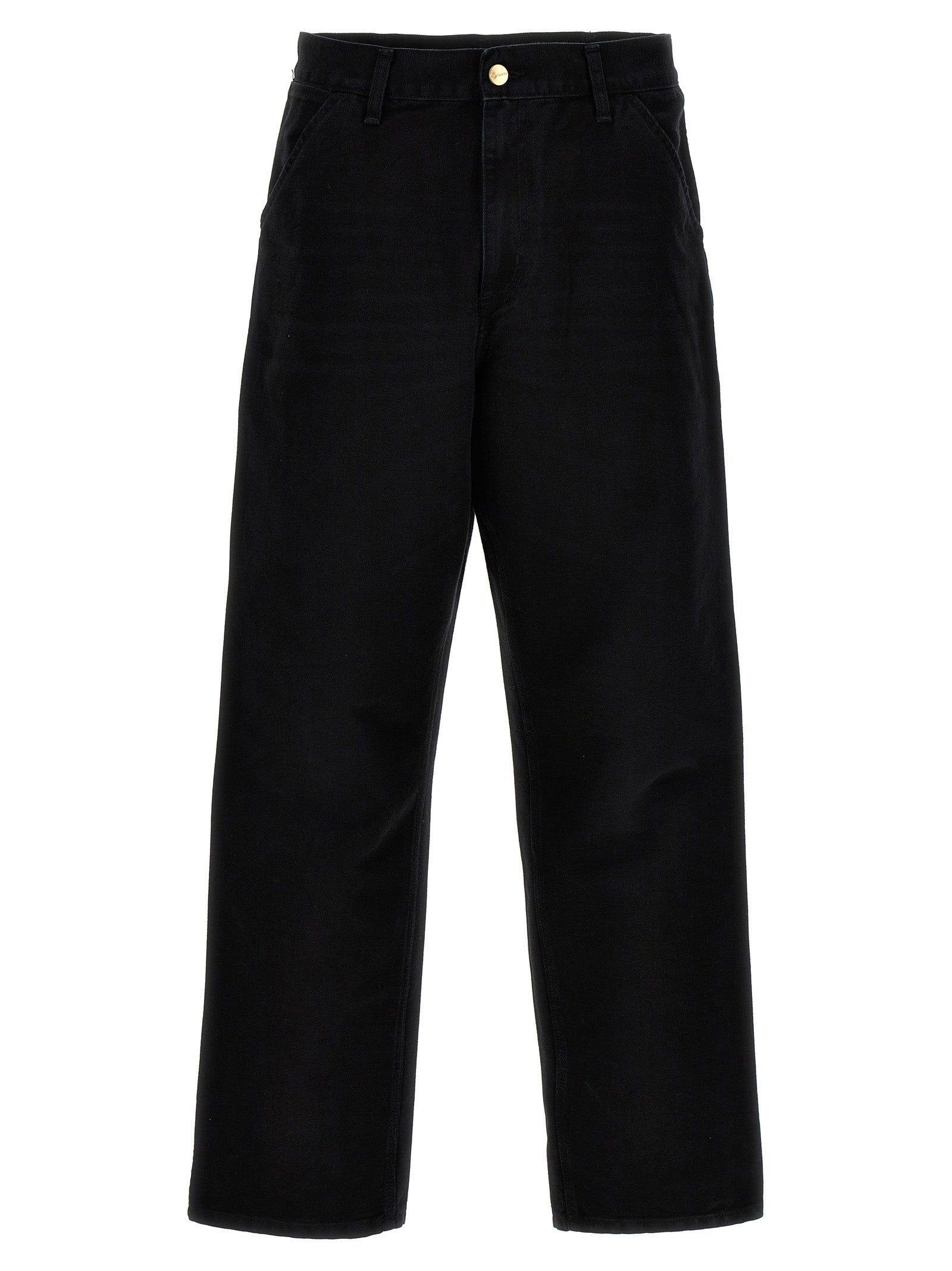 Carhartt Wip-Single Knee Pantaloni Nero-Uomo