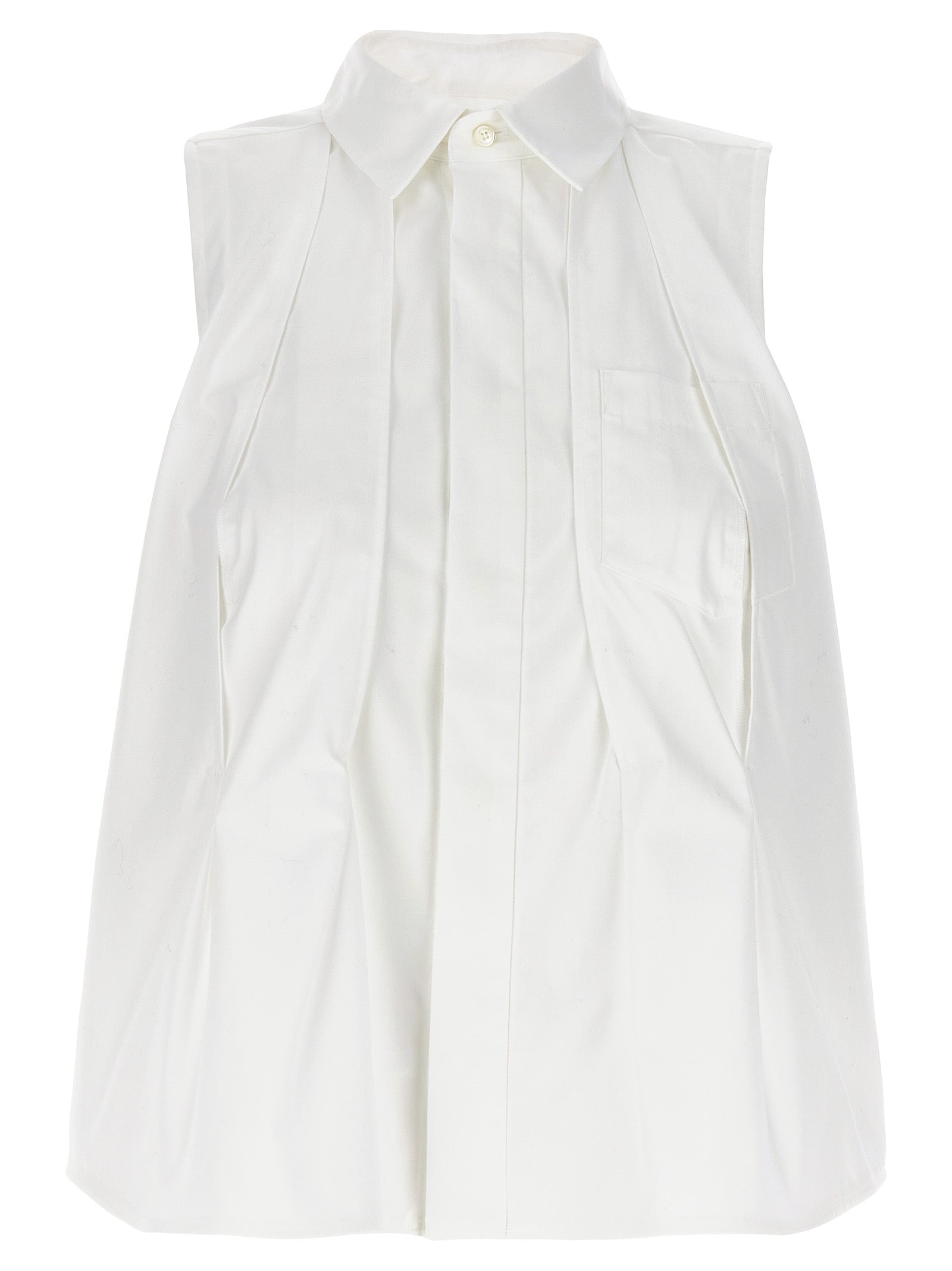 Sacai-Sleeveless Shirt Camicie Bianco-Donna