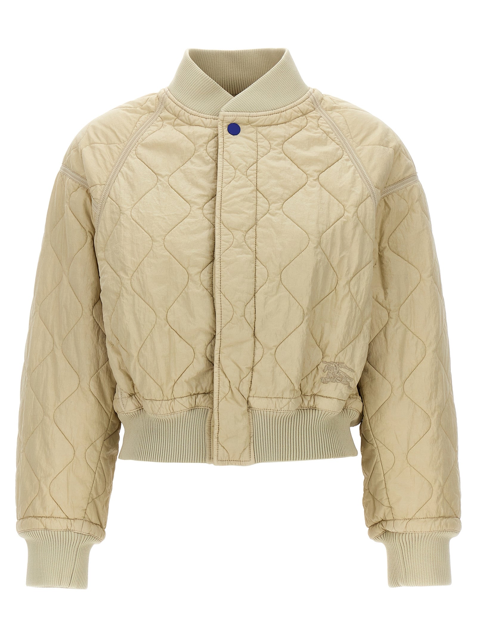 Burberry-Quilted Bomber Jacket Giacche Beige-Donna