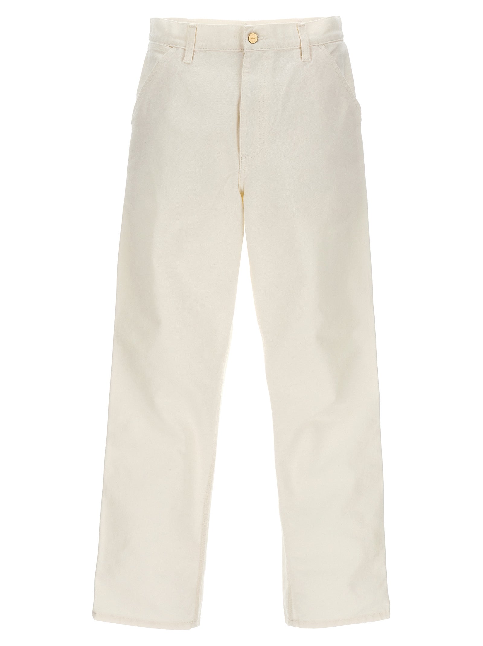 Carhartt Wip-Single Knee Pantaloni Bianco-Uomo