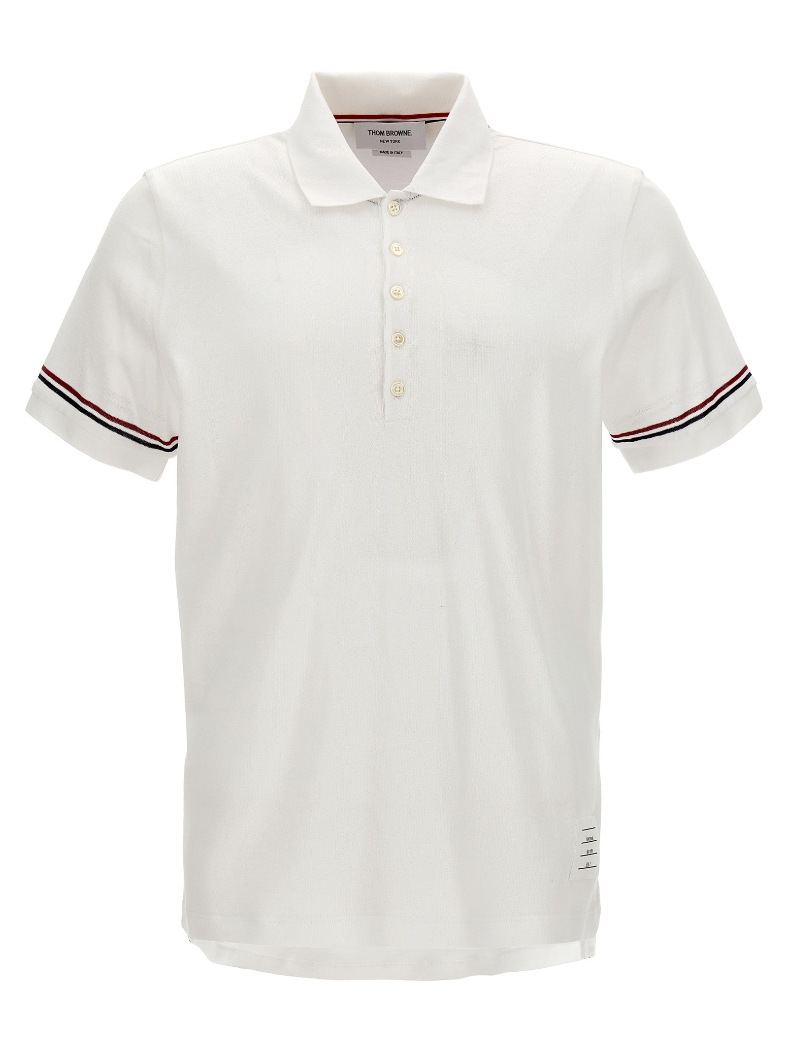 Thom Browne-Rwb Polo Bianco-Uomo