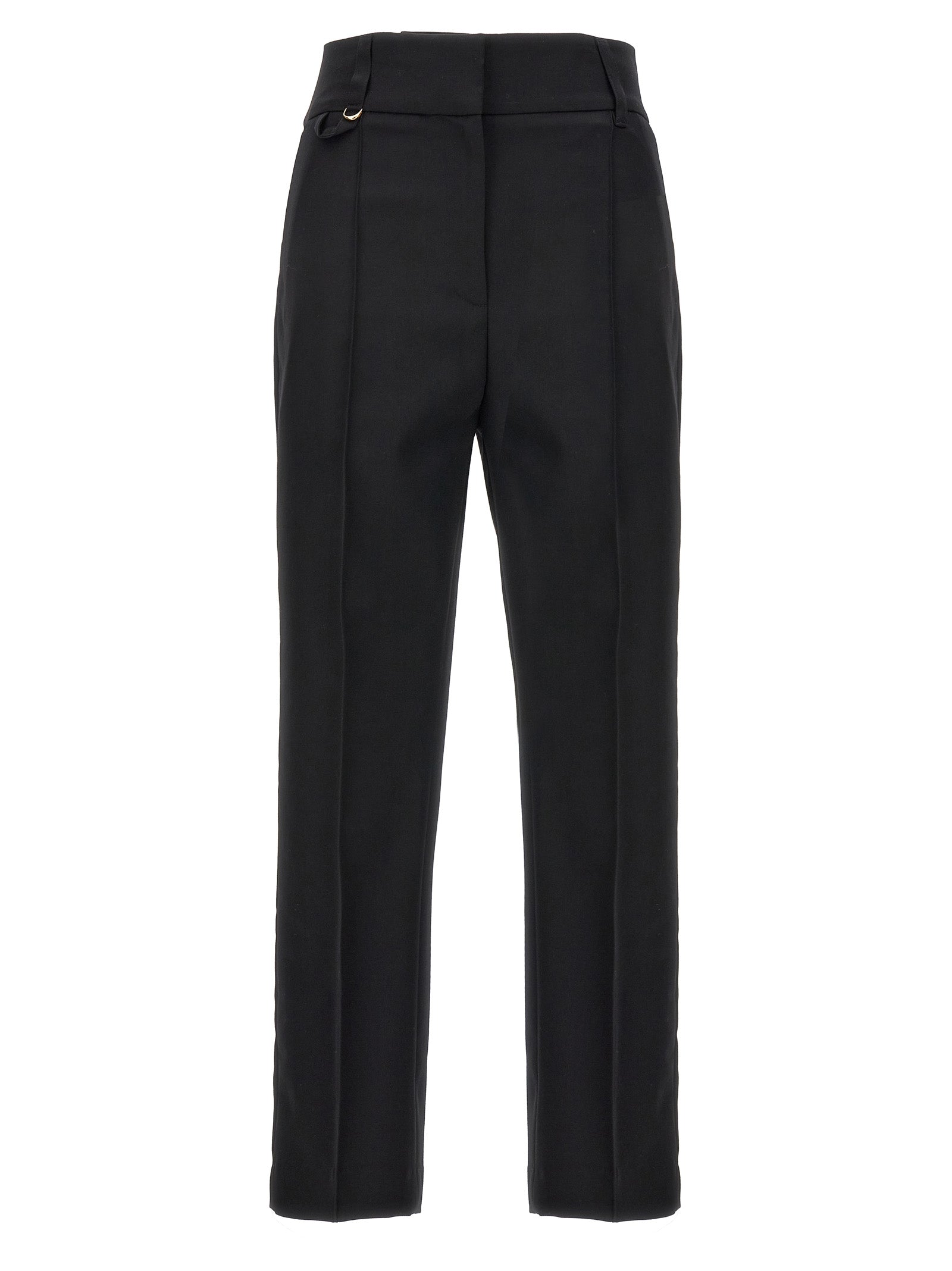 Jacquemus-Le Pantalon Court Pantaloni Nero-Donna