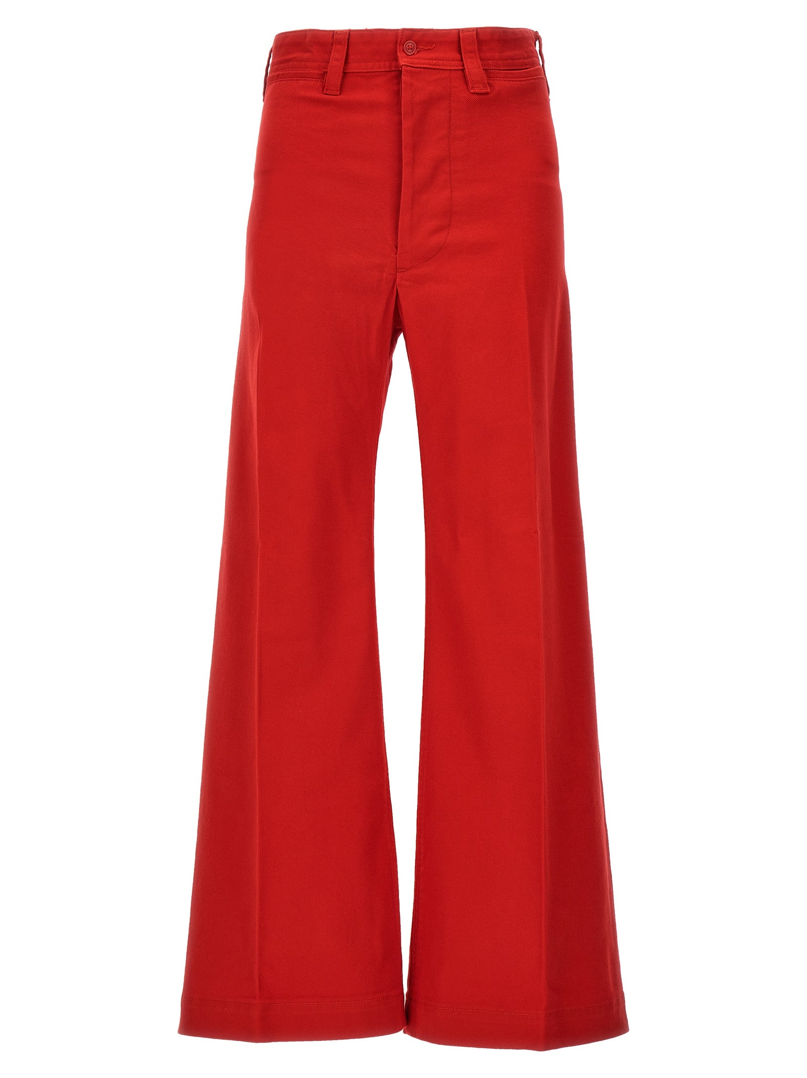 Polo Ralph Lauren-Flared Pantaloni Rosso-Donna