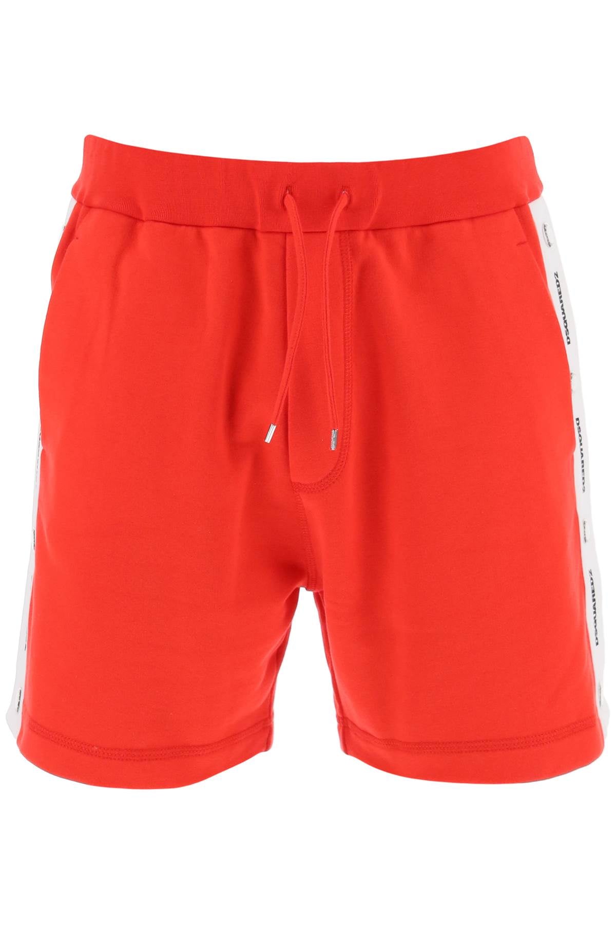 Dsquared2-Bermuda Sportivi Burbs Con Bande Logate-Uomo