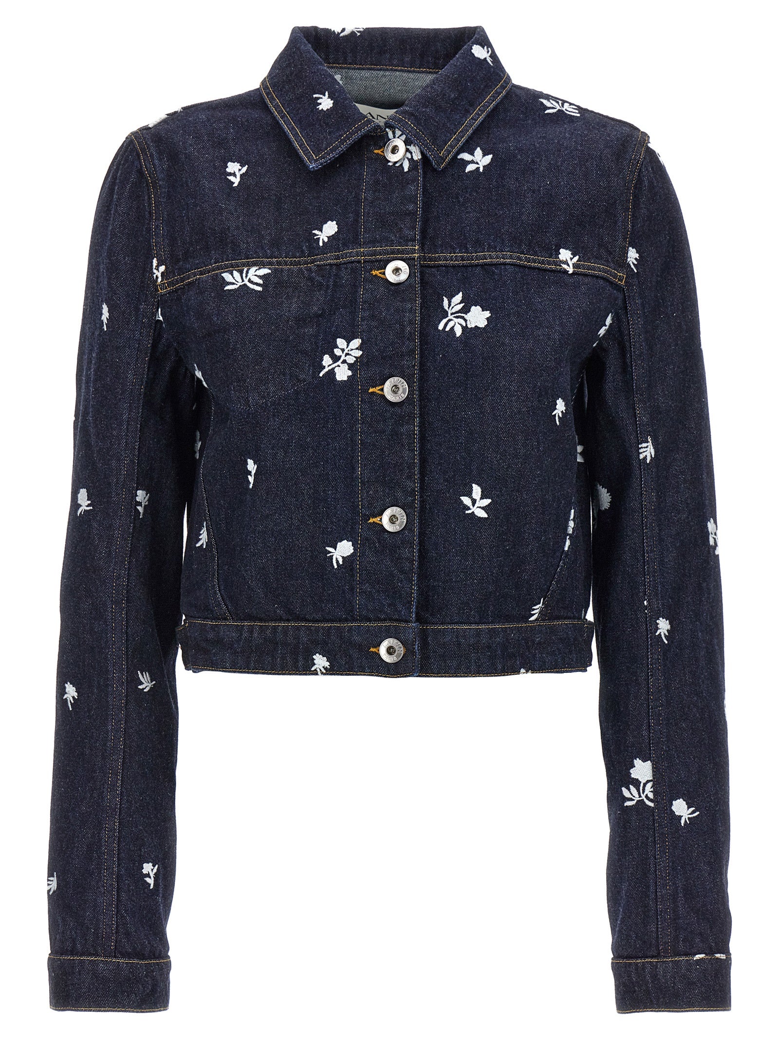 Lanvin-Floral Embroidery Jacket Giacche Blu-Donna