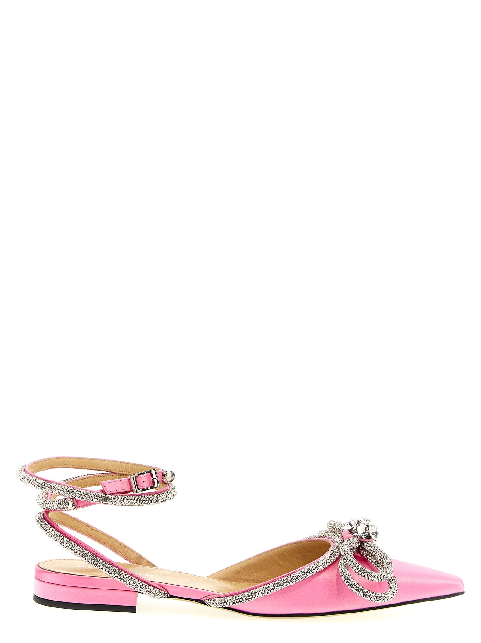 Mach & Mach-Double Bow Flat Shoes Rosa-Donna