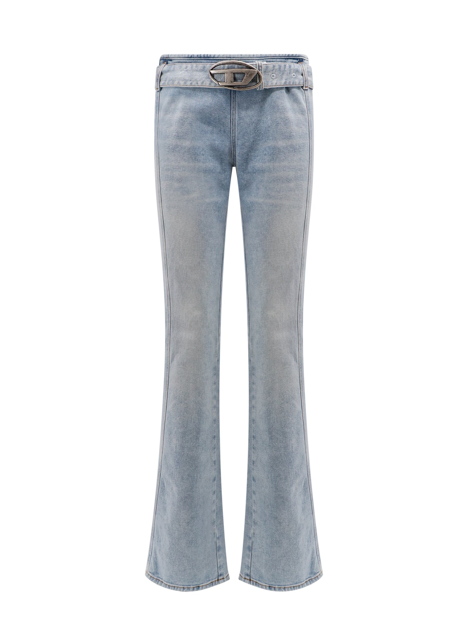 Diesel-Jeans in cotone con logo Oval-D in metallo-Donna