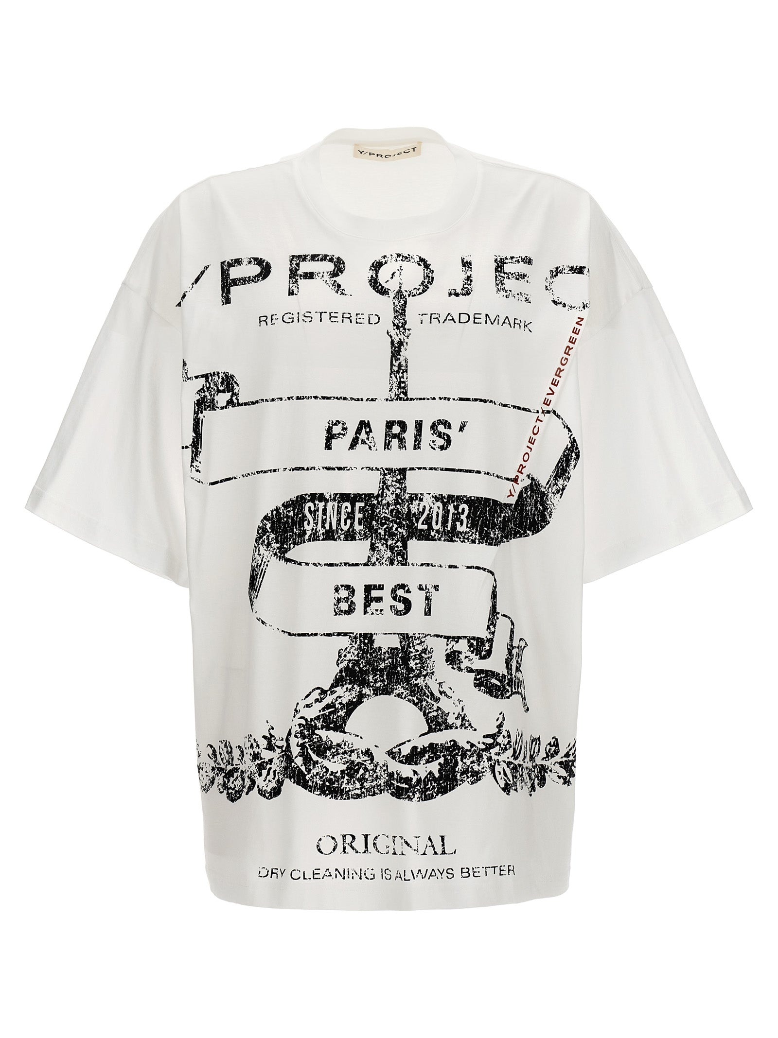 Y/Project-Evergreen Paris T Shirt Bianco-Donna