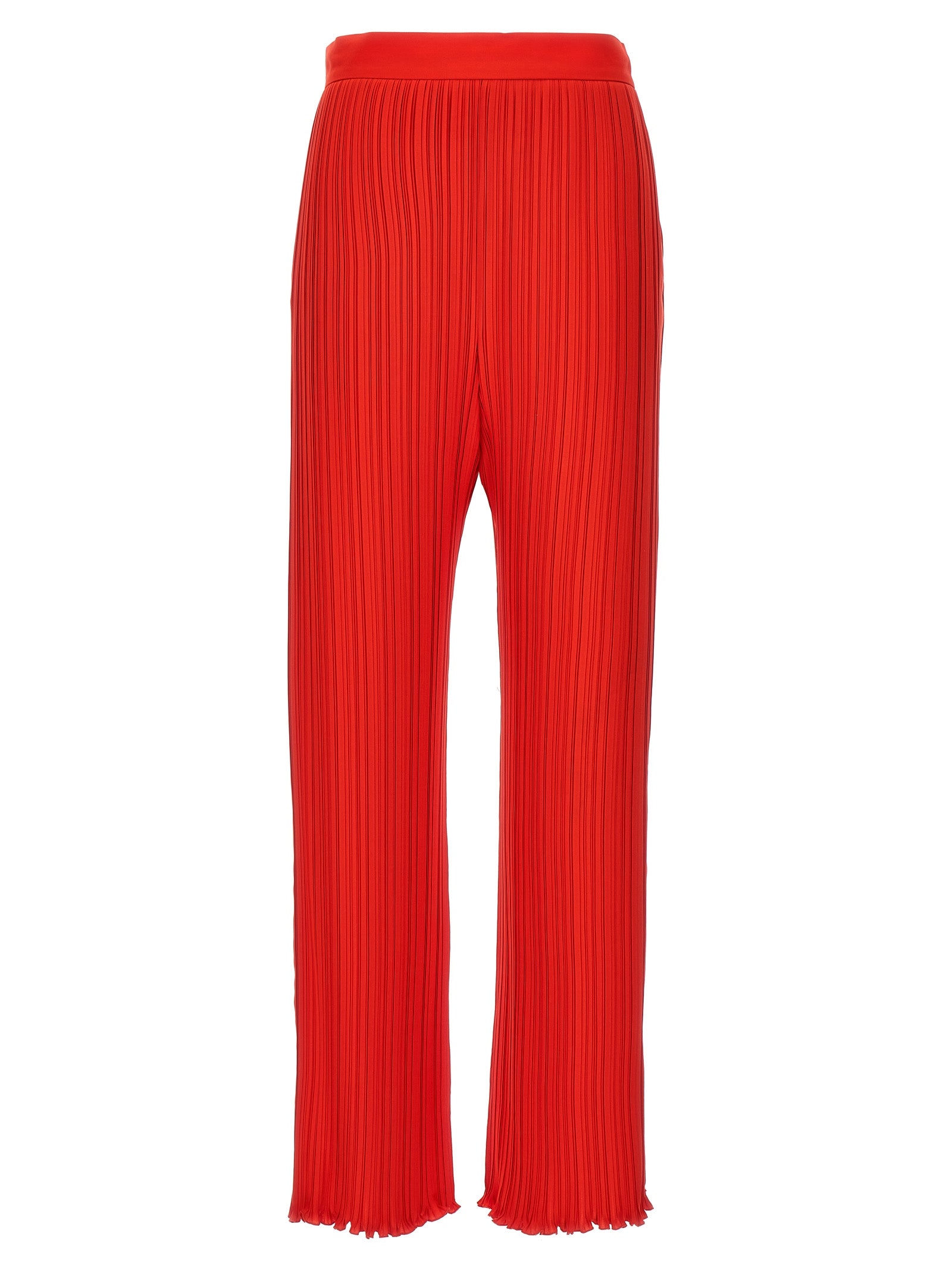 Lanvin-Pleated Pantaloni Rosso-Donna