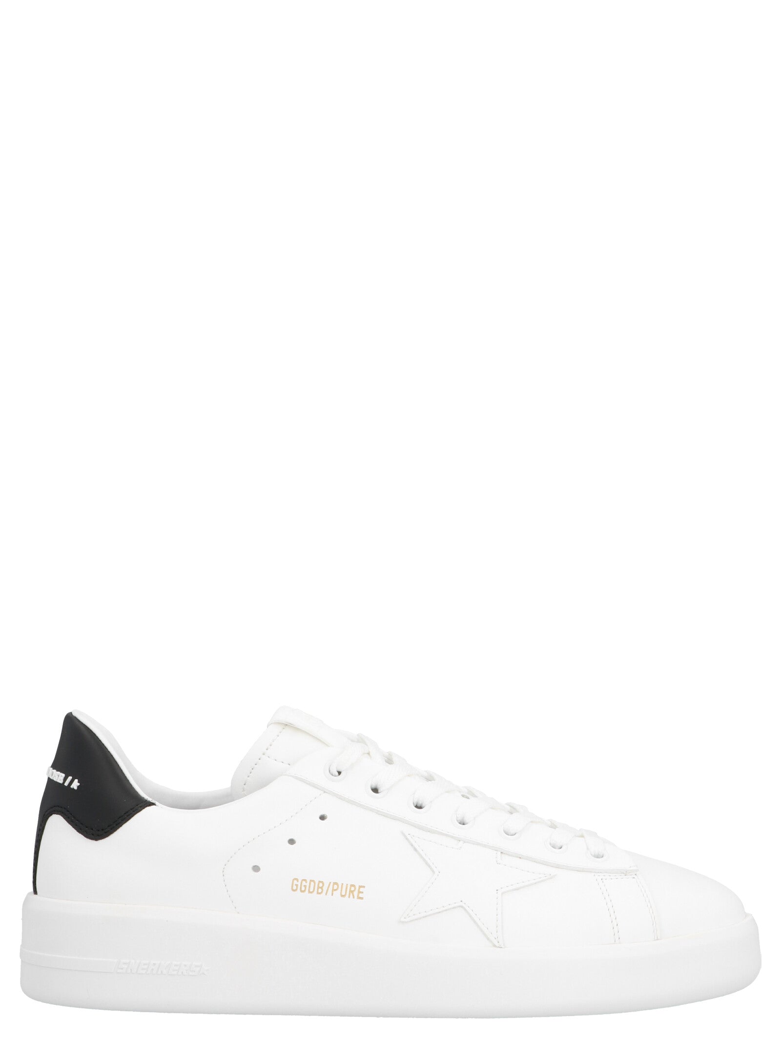 Golden Goose-Purestar Sneakers Bianco/Nero-Uomo