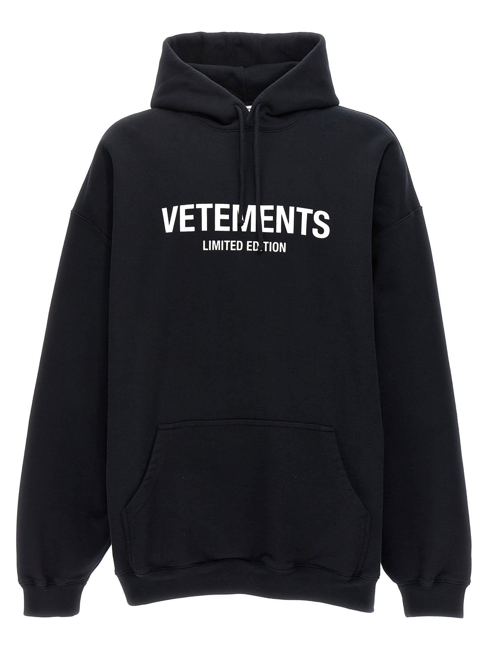 Vetements-Limited Edition Logo Felpe Bianco/Nero-Donna