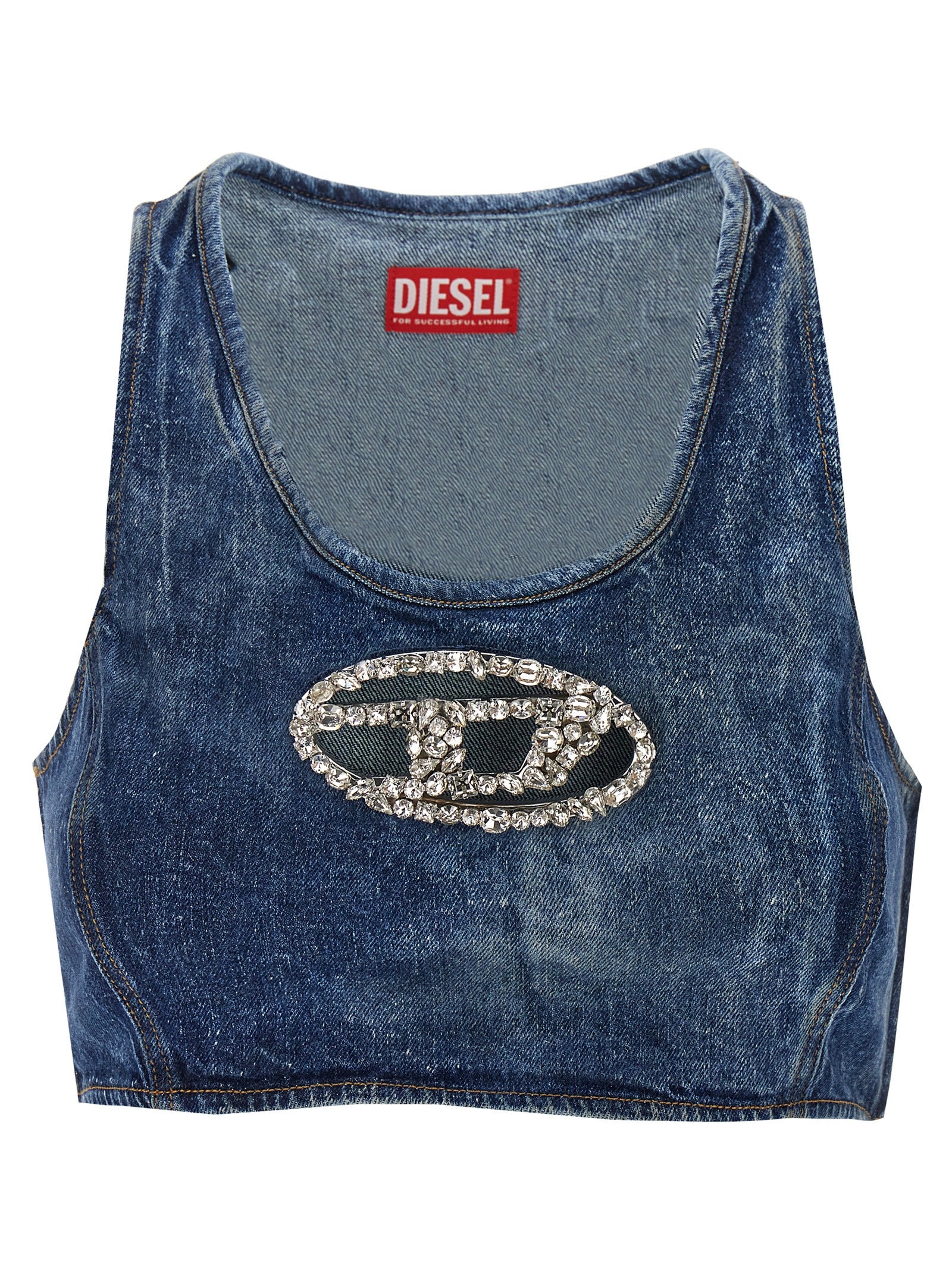 Diesel-De-Top Fse Top Blu-Donna