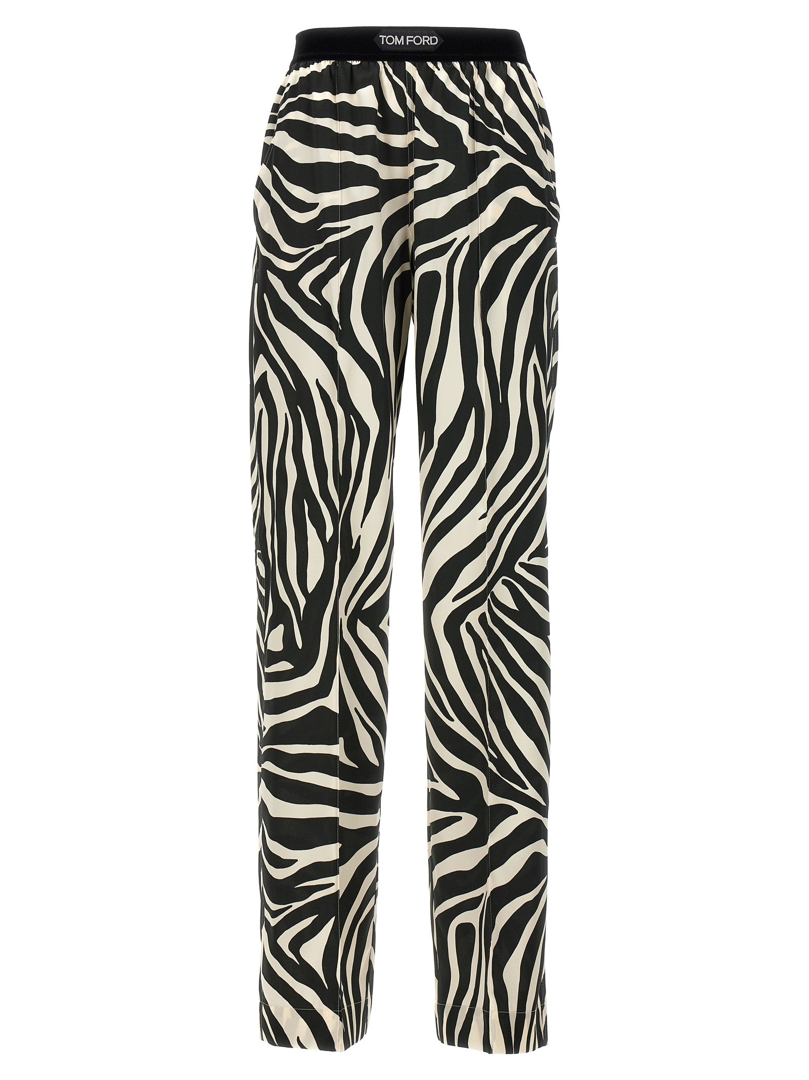 Tom Ford-Animalier Pantaloni Bianco/Nero-Donna