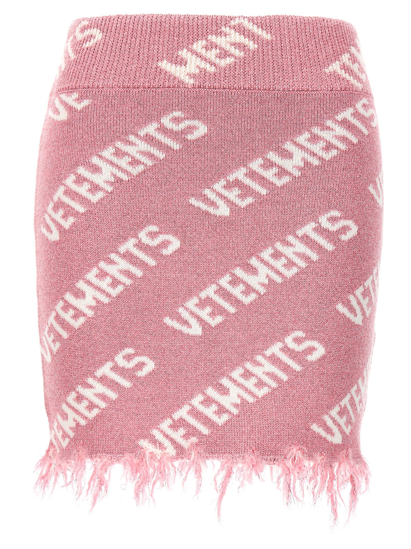 Vetements-Iconic Lurex Monogram Gonne Rosa-Donna