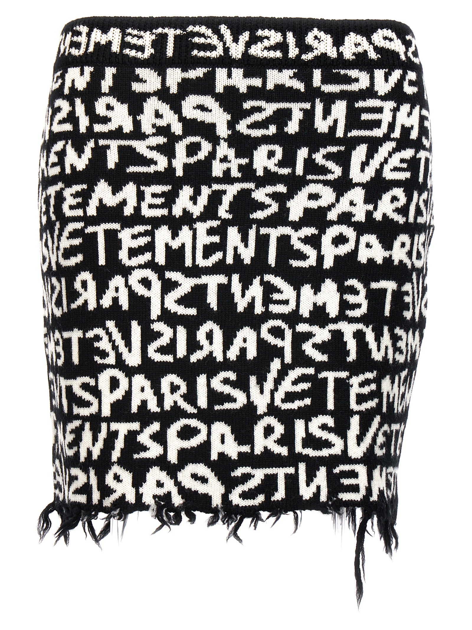 Vetements-Graffiti Monogram Gonne Bianco/Nero-Donna