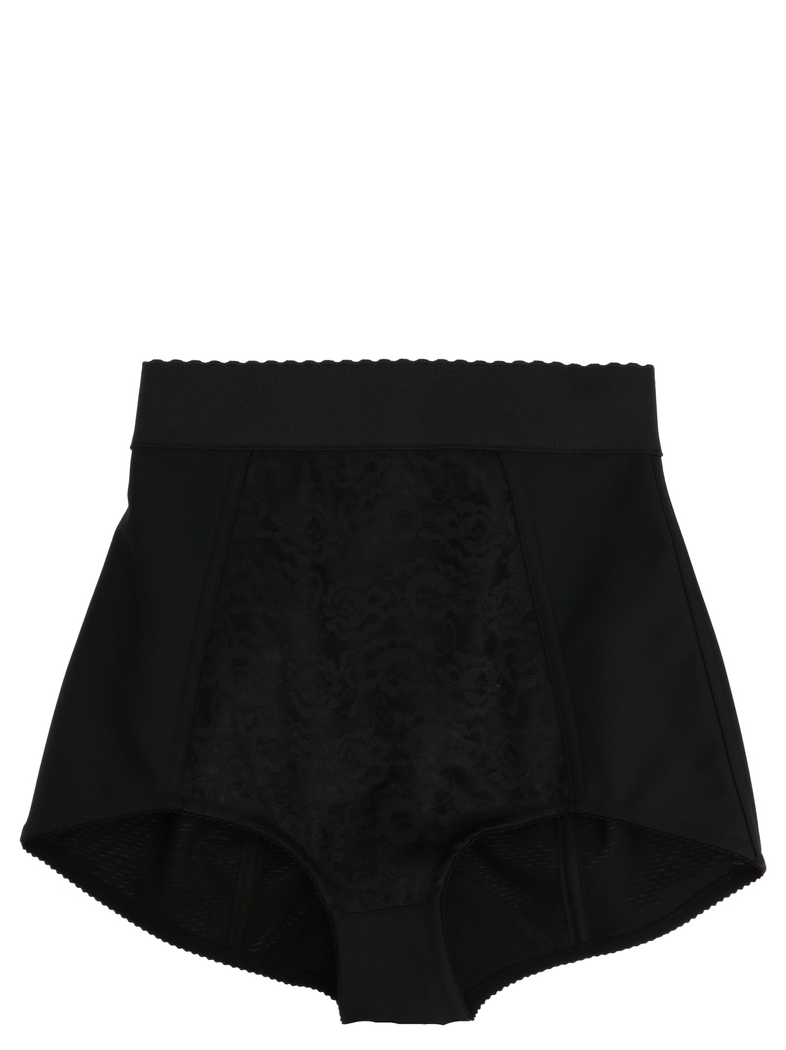 Dolce & Gabbana-Lace Jacquard Culotte Intimo Nero-Donna