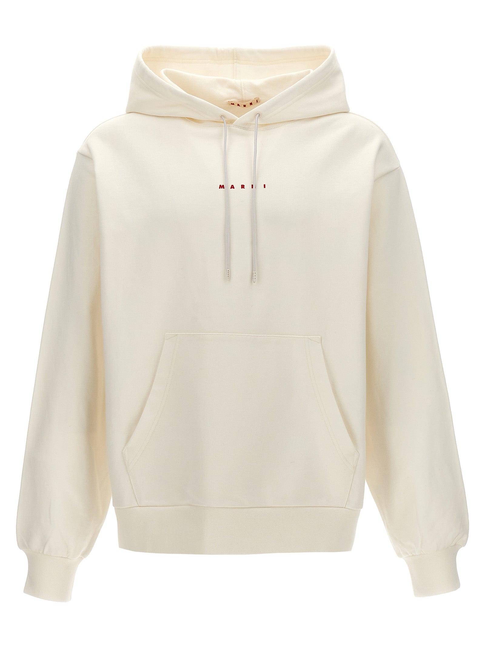 Marni-Logo Hoodie Felpe Bianco-Uomo