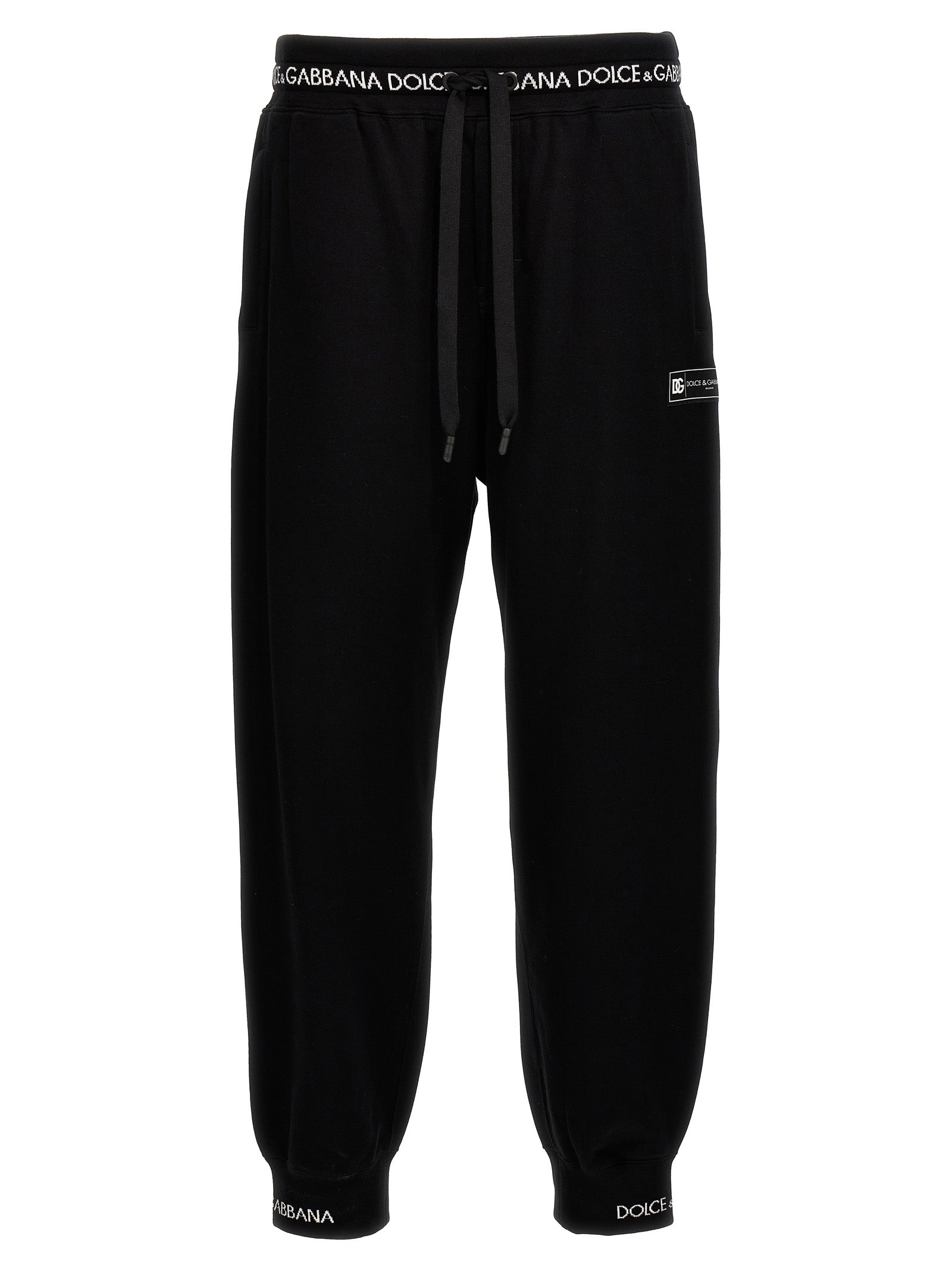 Dolce & Gabbana-Logo Joggers Pantaloni Nero-Uomo