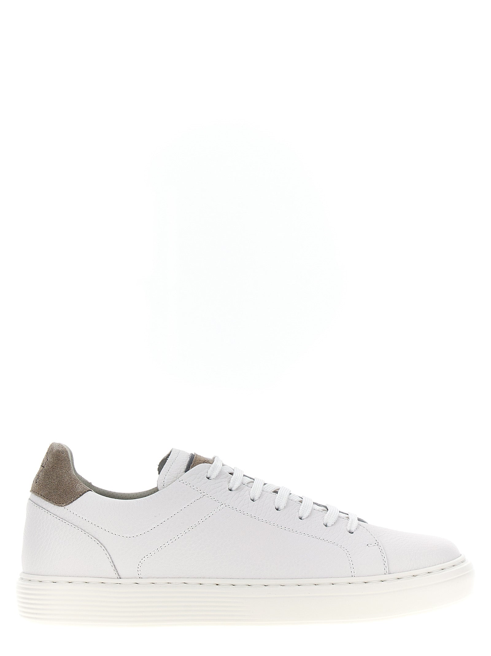 Brunello Cucinelli-Low Sneakers Bianco-Uomo