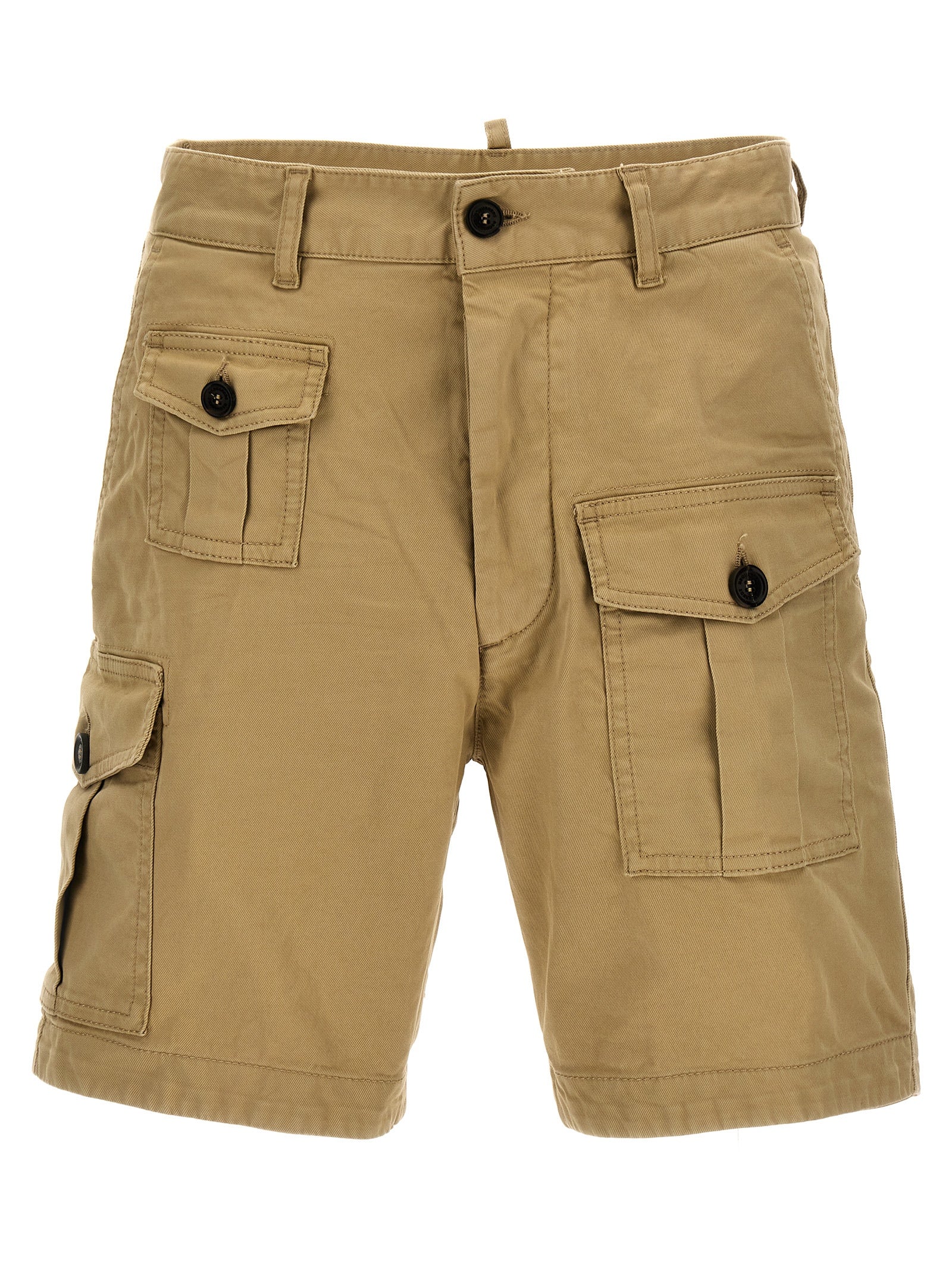 Dsquared2-Sexy Cargo Bermuda, Short Beige-Uomo