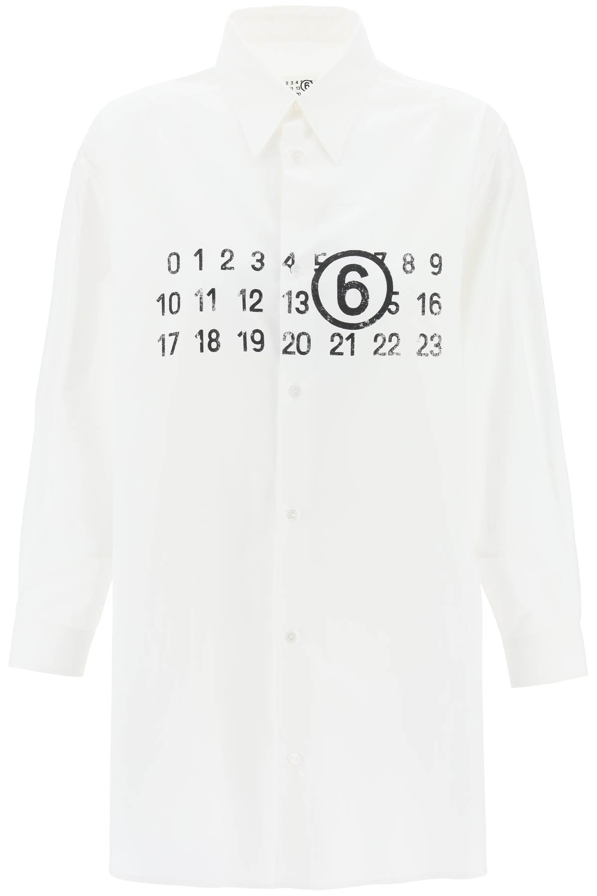 MM6 Maison Margiela-Abito Chemisier Con Logo Numerico-Donna