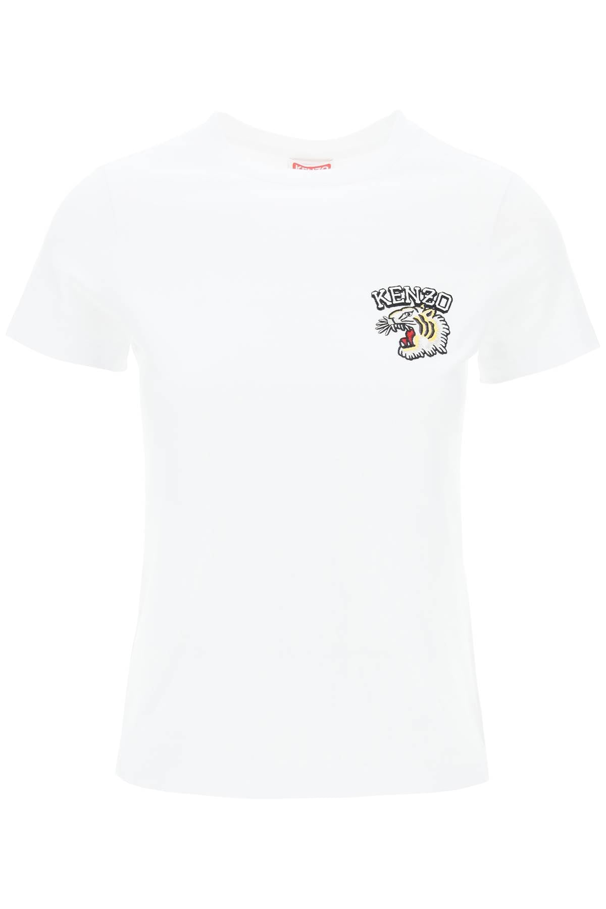 Kenzo-T Shirt Girocollo Con Ricamo-Donna