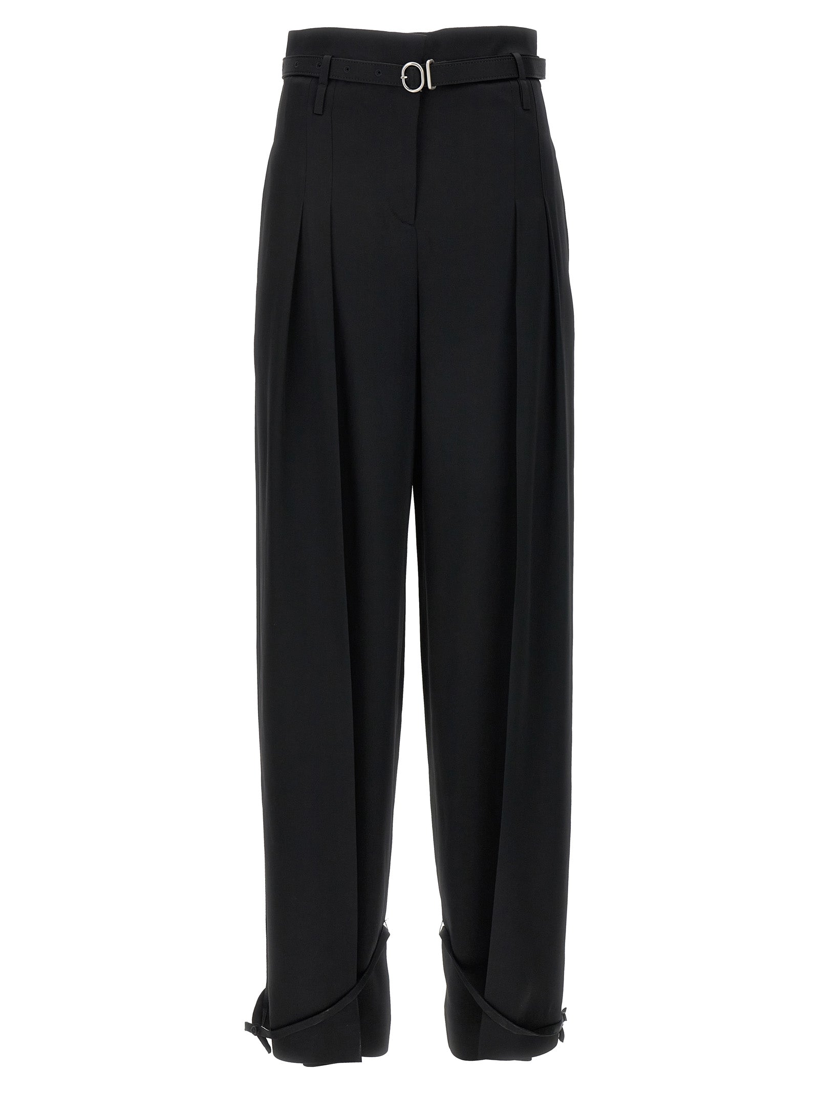 Jil Sander-Tailored Trousers Pantaloni Nero-Donna