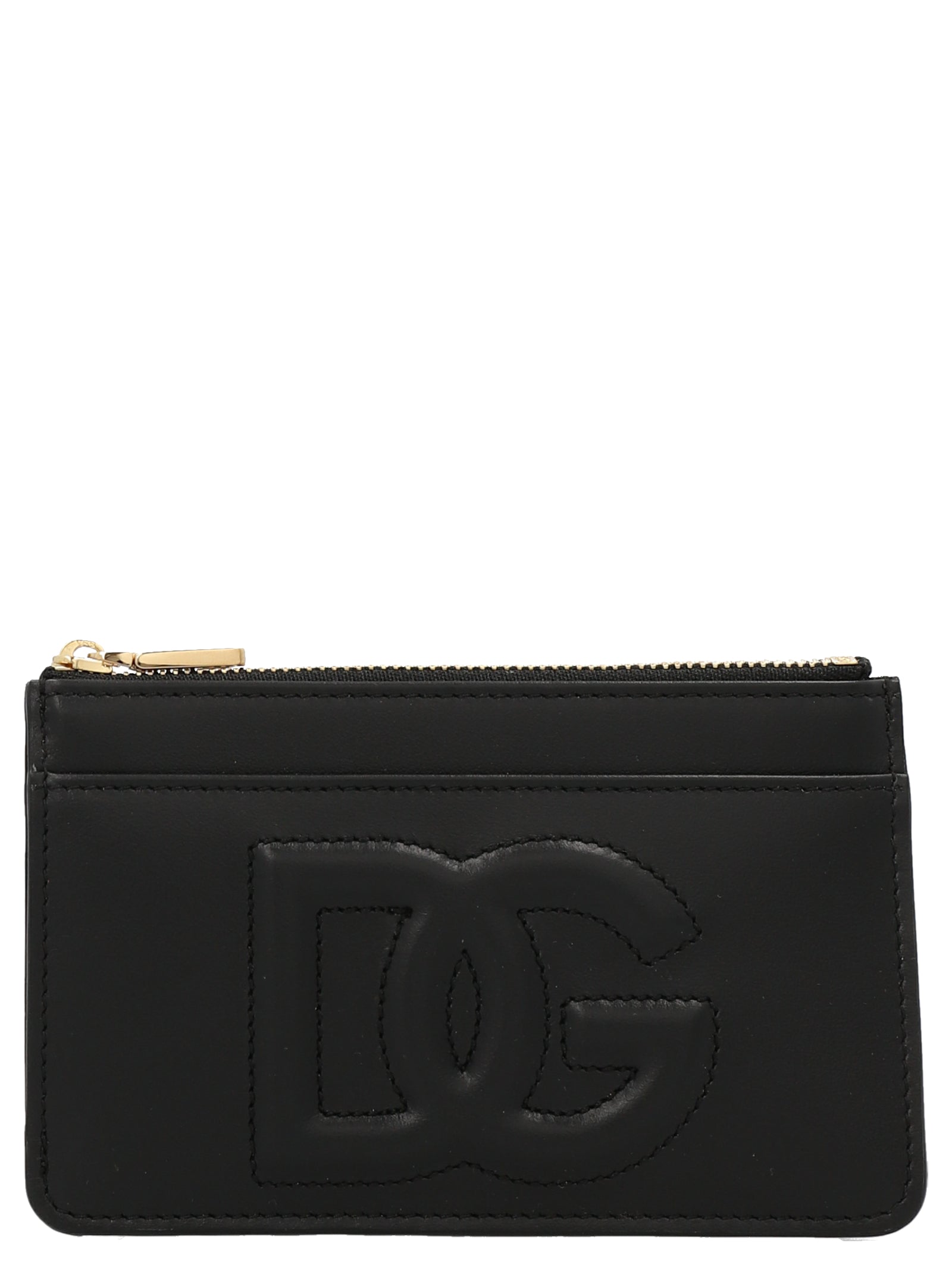 Dolce & Gabbana-Logo Wallet Portafogli Nero-Donna