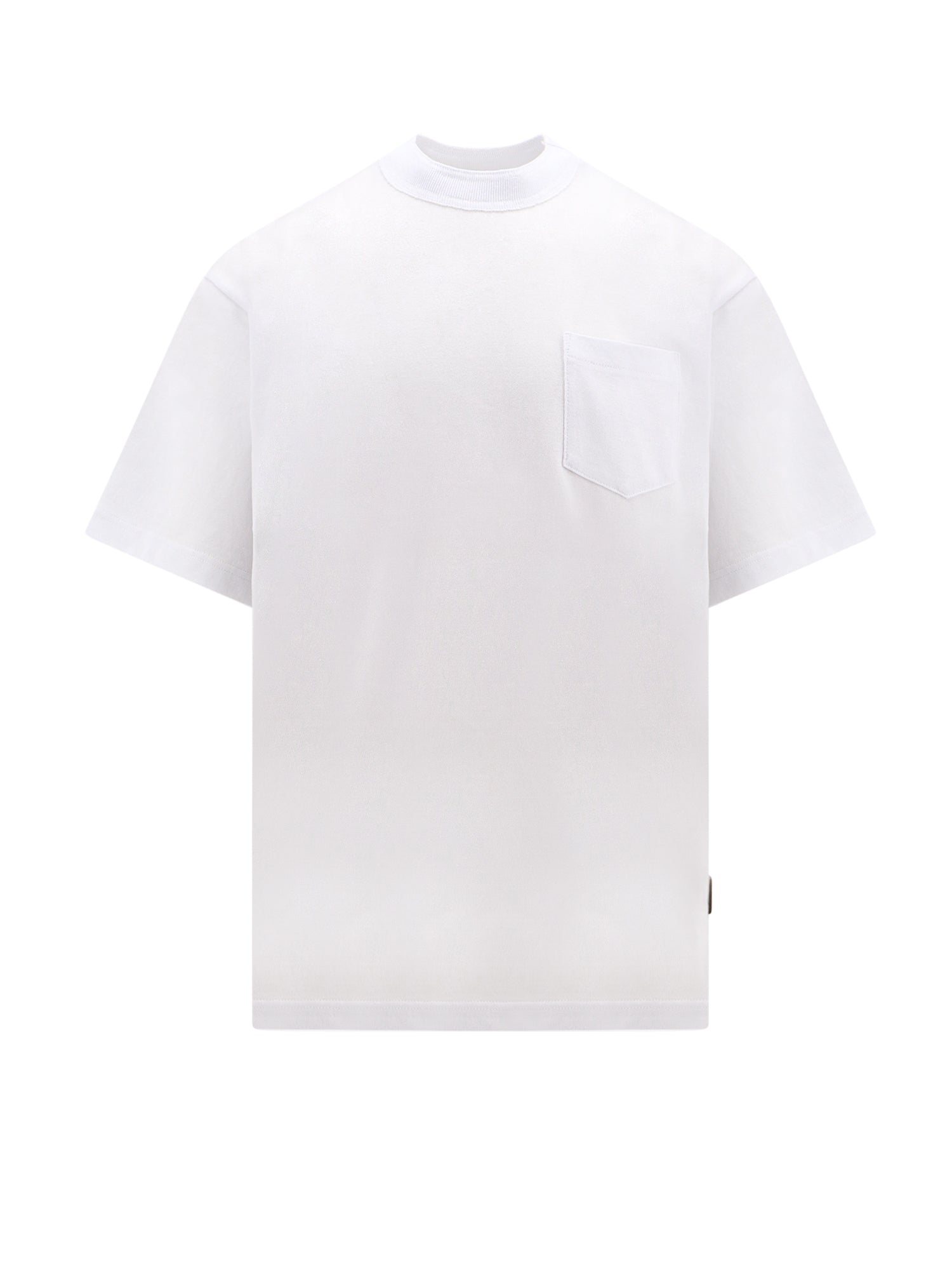 Sacai-T-shirt in cotone con zip sul fondo-Uomo