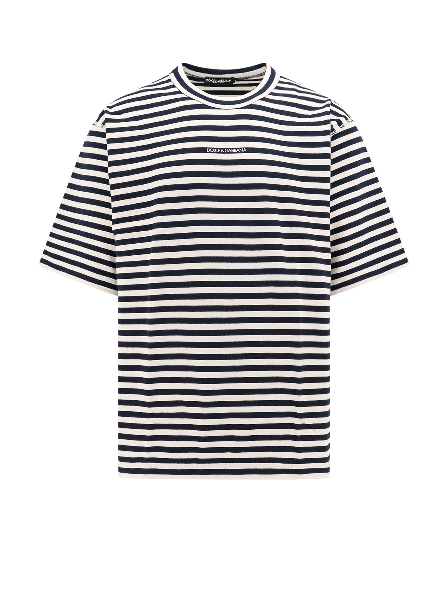 Dolce & Gabbana-T-shirt in cotone a righe-Uomo