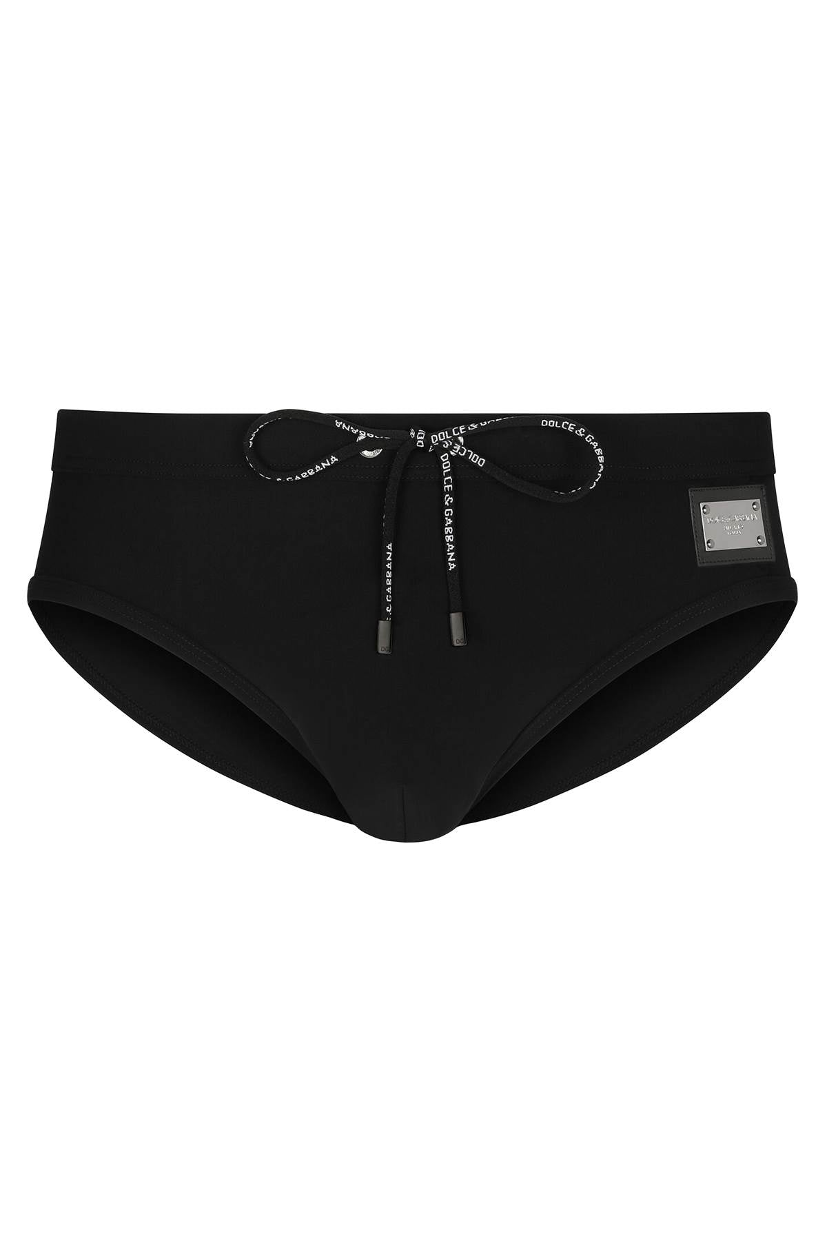 Dolce & Gabbana-Slip Mare Con Placchetta-Uomo