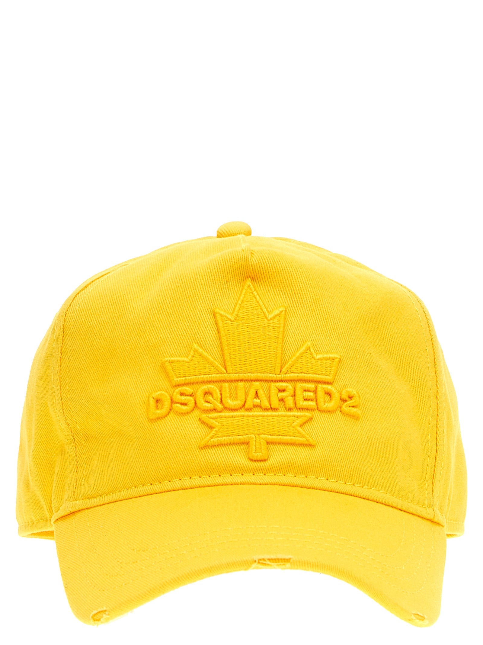 Dsquared2-Logo Embroidery Cap Cappelli Giallo-Donna