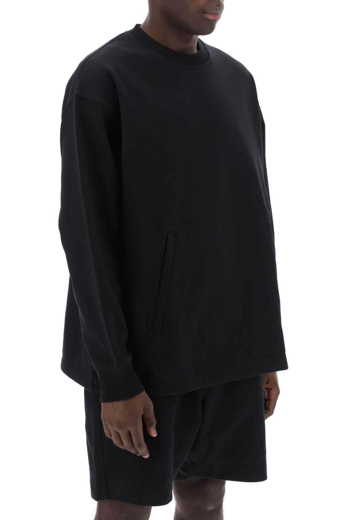 Y-3-Felpa Oversize In Misto Cotone-Uomo