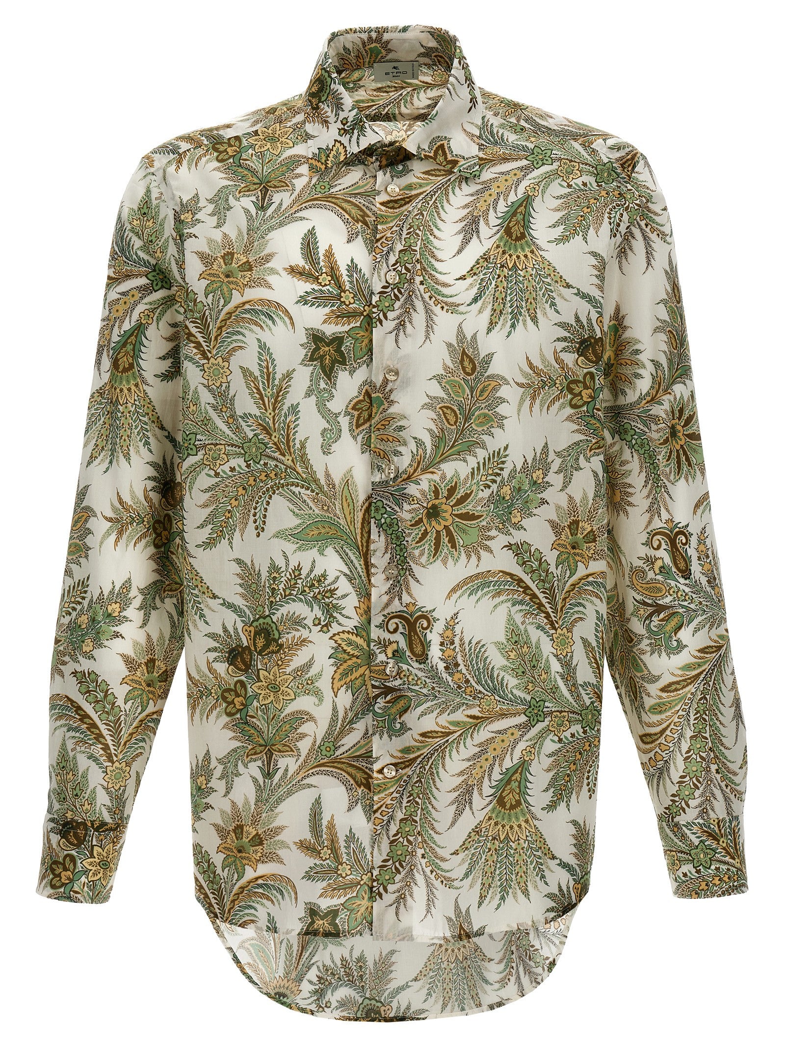 Etro-All Over Print Shirt Camicie Bianco-Uomo