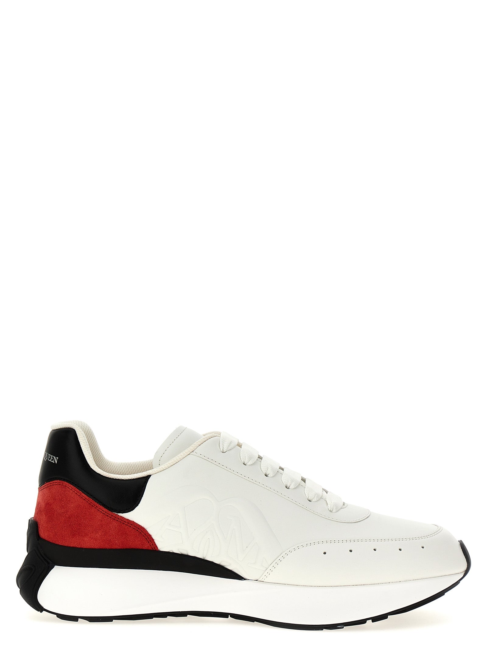 Alexander Mcqueen-Logo Leather Sneakers Multicolor-Uomo