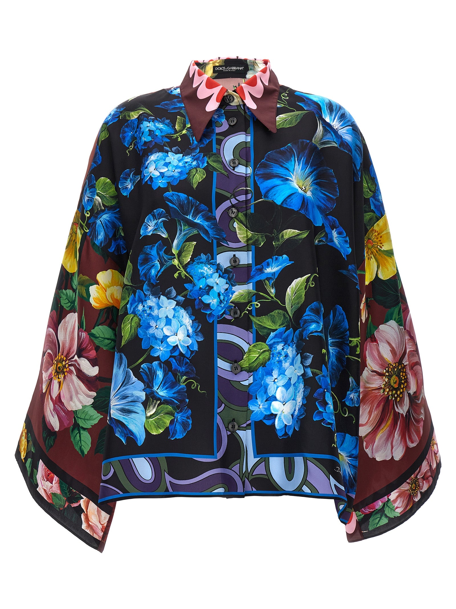 Dolce & Gabbana-Floral Print Shirt Camicie Multicolor-Donna