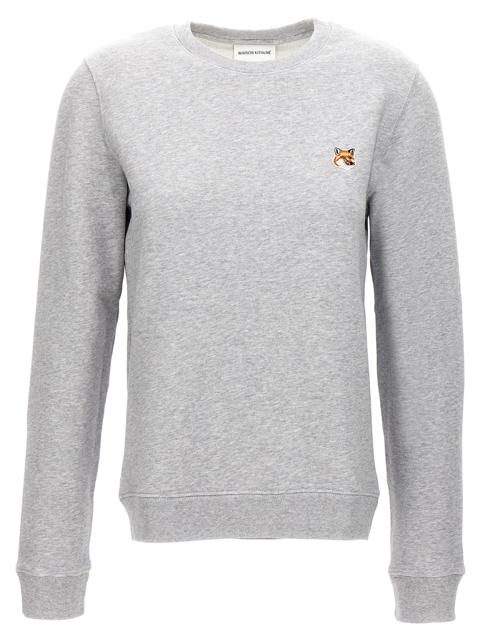 Maison Kitsune-Fox Head Felpe Grigio-Donna