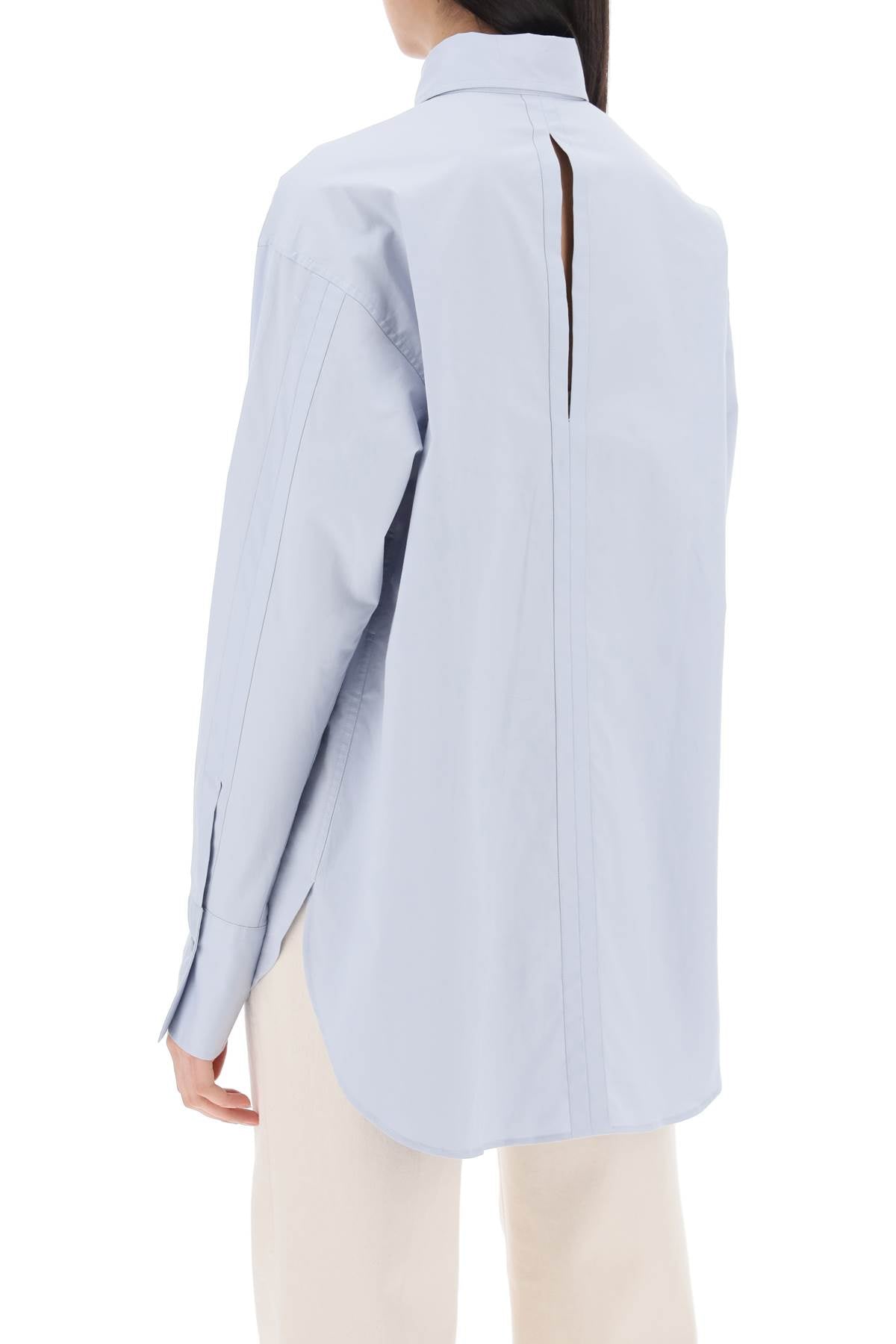 Closed-Camicia Oversize In Gabardina Di Cotone-Donna