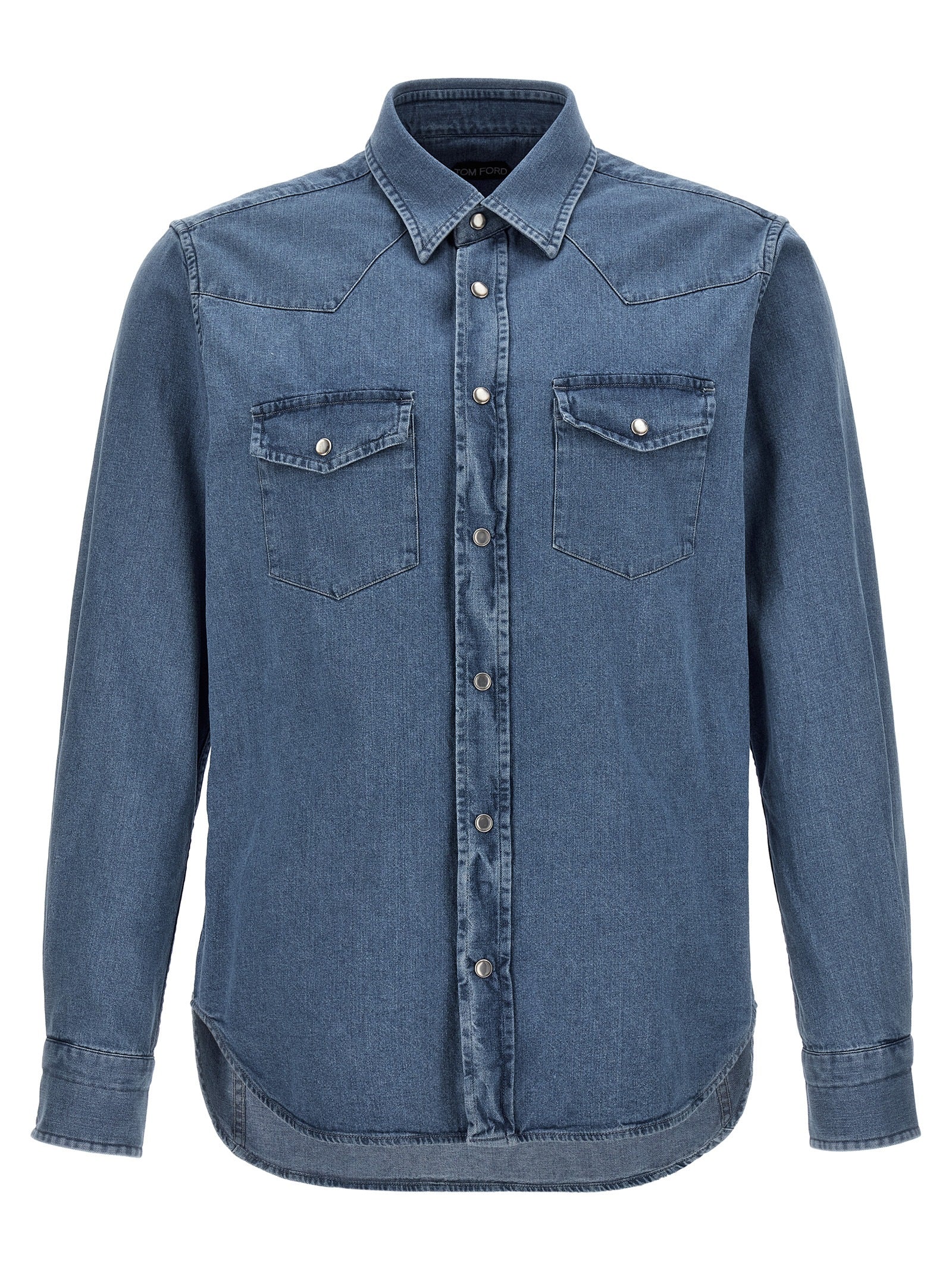 Tom Ford-Denim Shirt Camicie Blu-Uomo