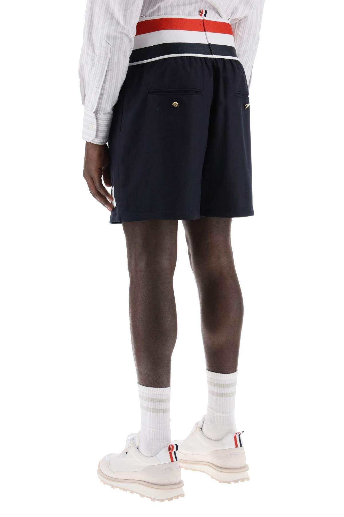 Thom Browne-Bermuda Con Fascia Elastica-Uomo