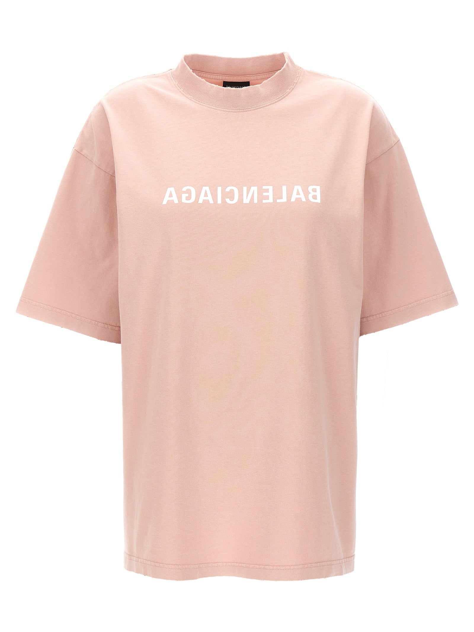 Balenciaga-Balenciaga Mirror T Shirt Rosa-Donna