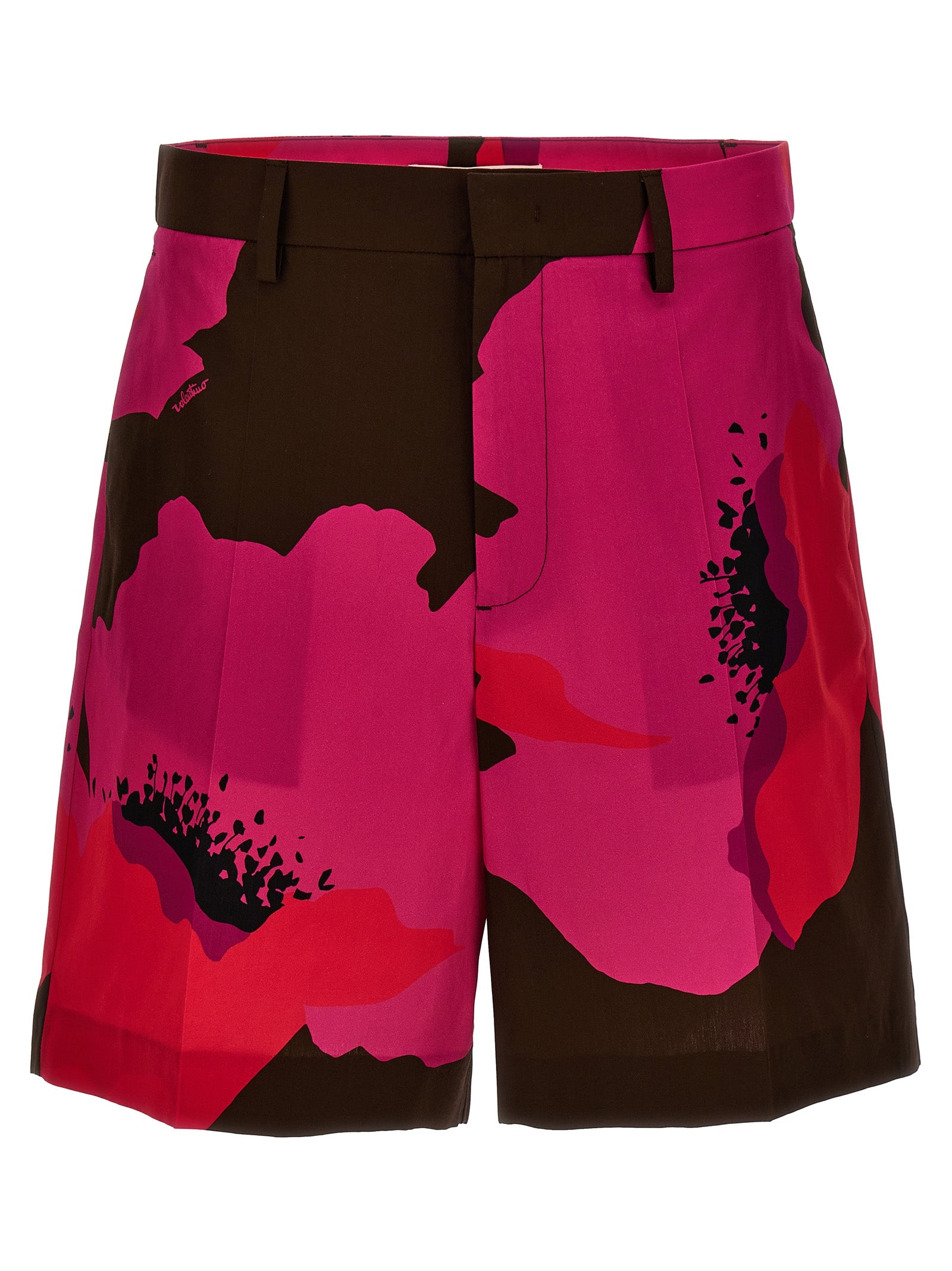 Valentino Garavani-Valentino Floral Print Bermuda Shorts Bermuda, Short Multicolor-Uomo