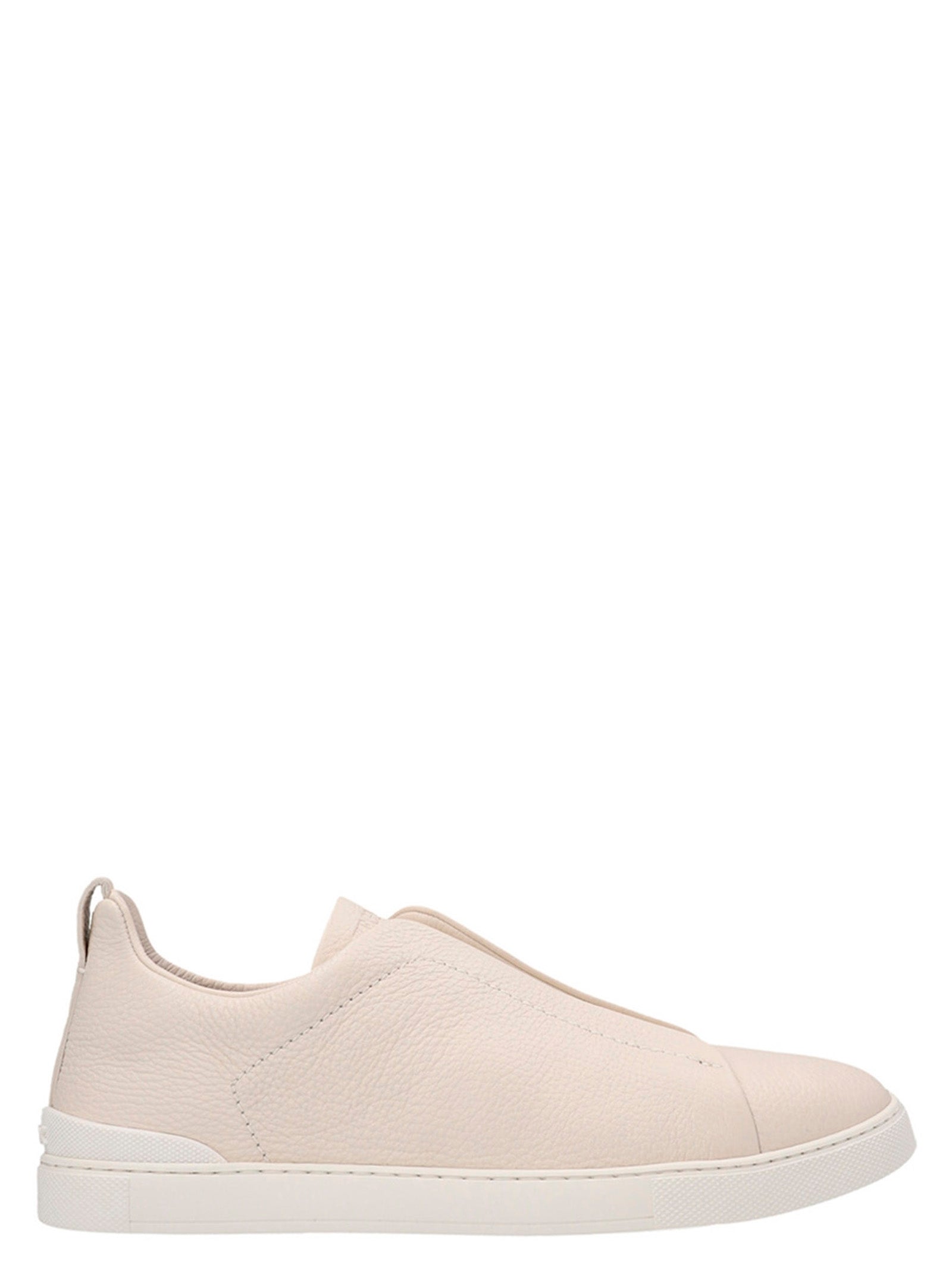 Zegna-Triple Stitch Sneakers Bianco-Uomo