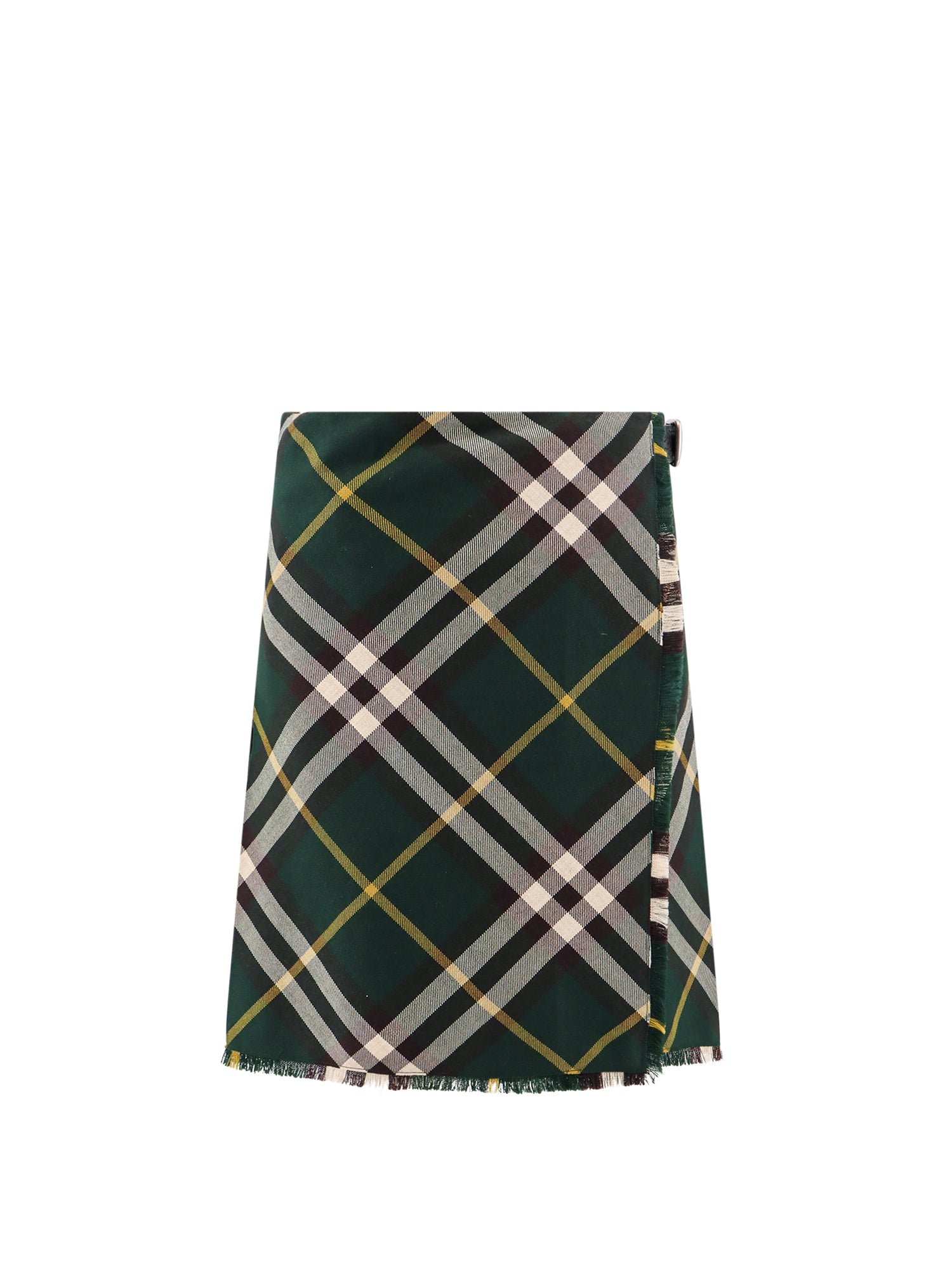 Burberry-Gonna kilt in lana con motivo Burberry Check-Donna