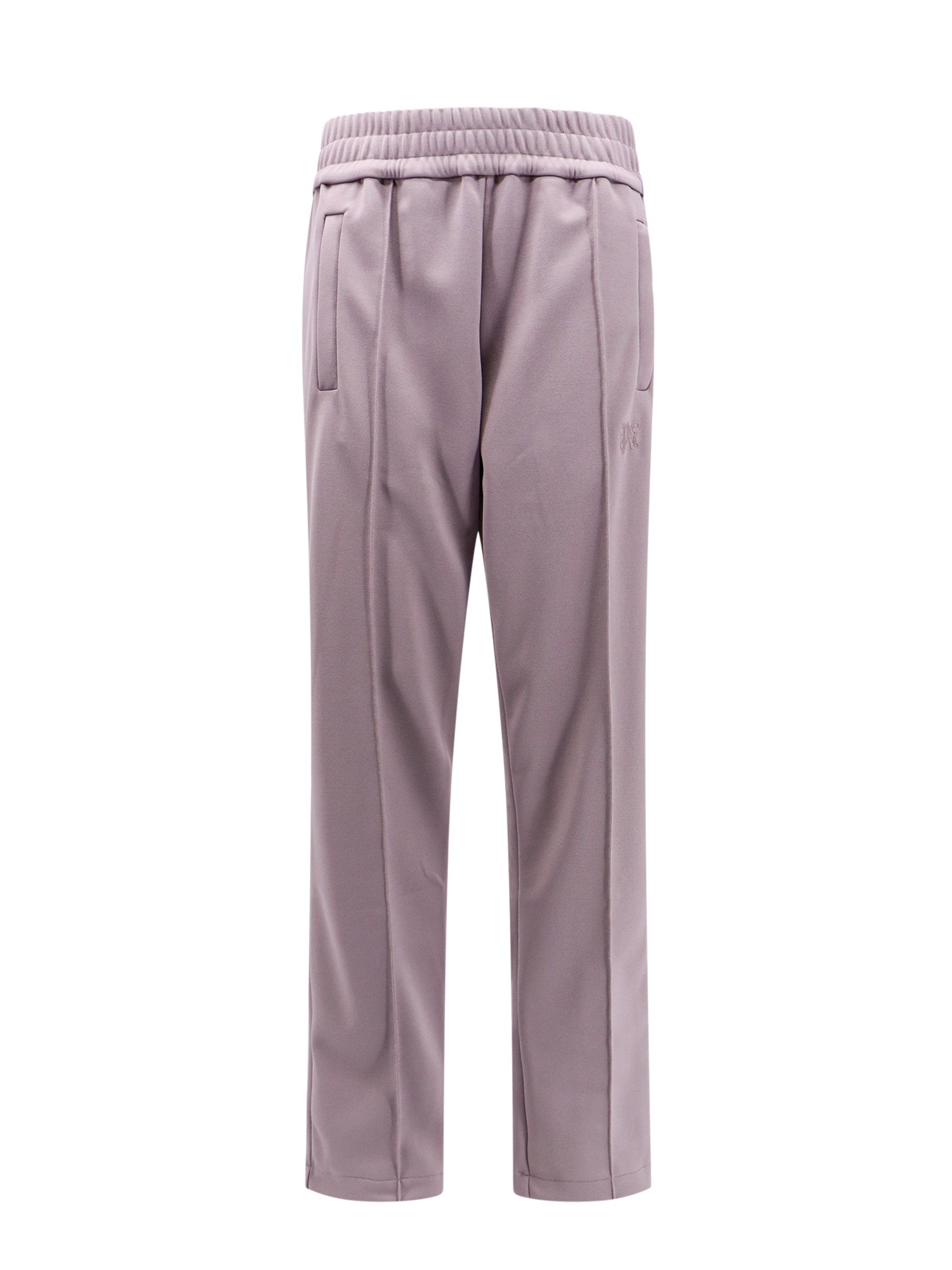 Palm Angels-Pantalone con iconico monogramma ricamato-Donna