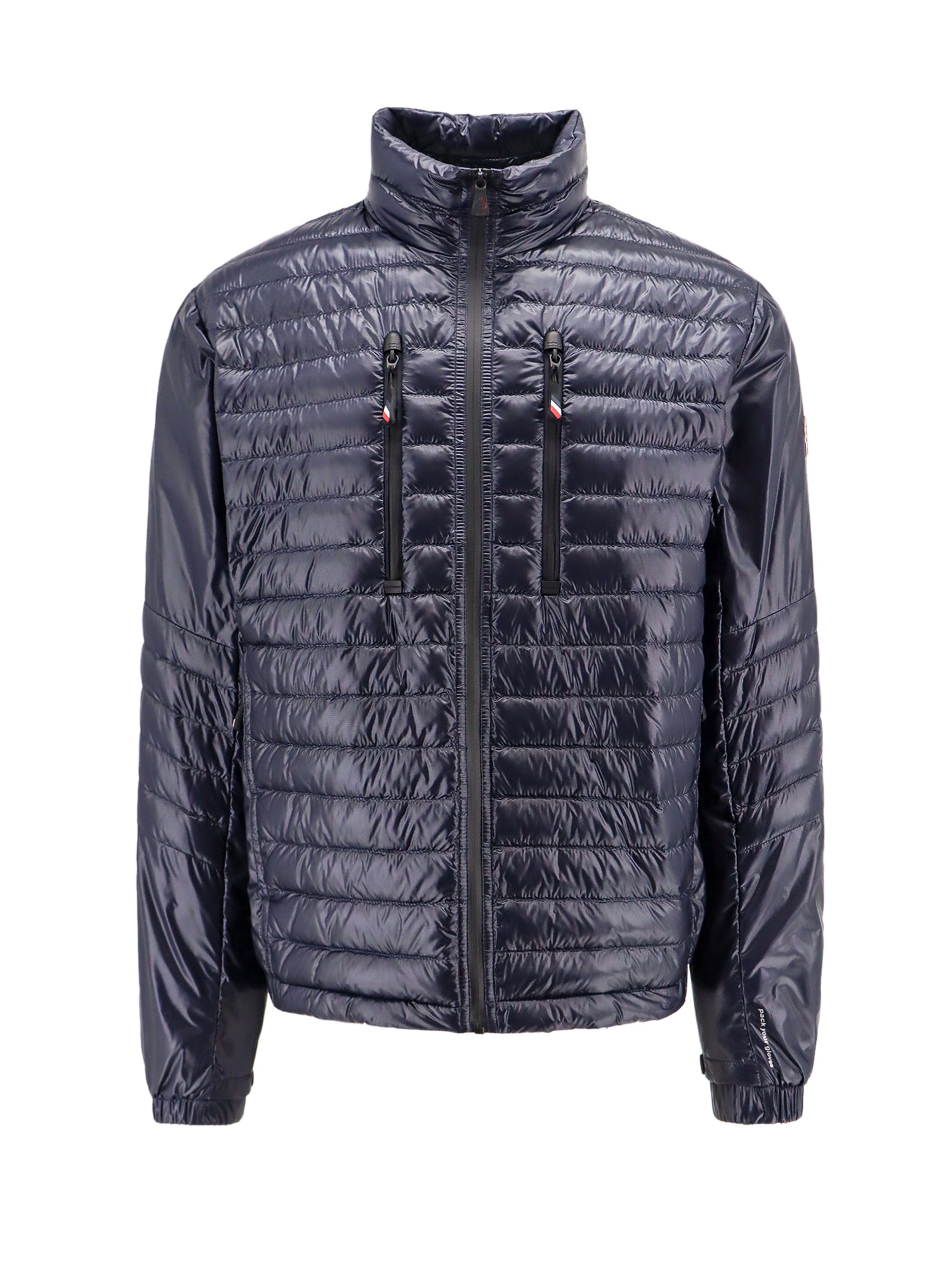 Moncler Grenoble-Giubbino in nylon imbottito e trapuntato con patch logo-Uomo