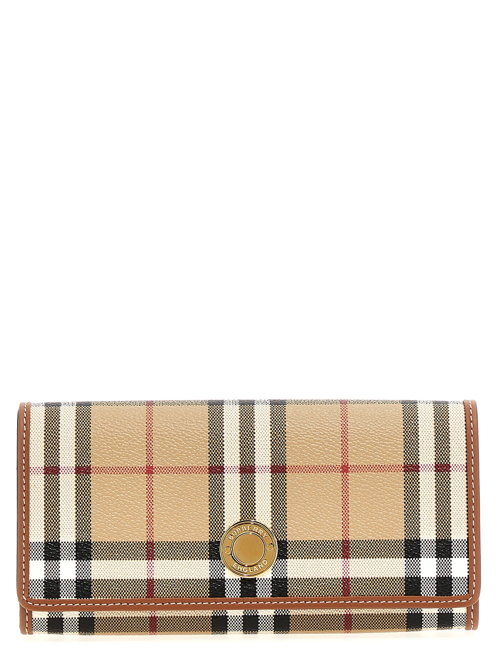 Burberry-Halton Portafogli Beige-Donna