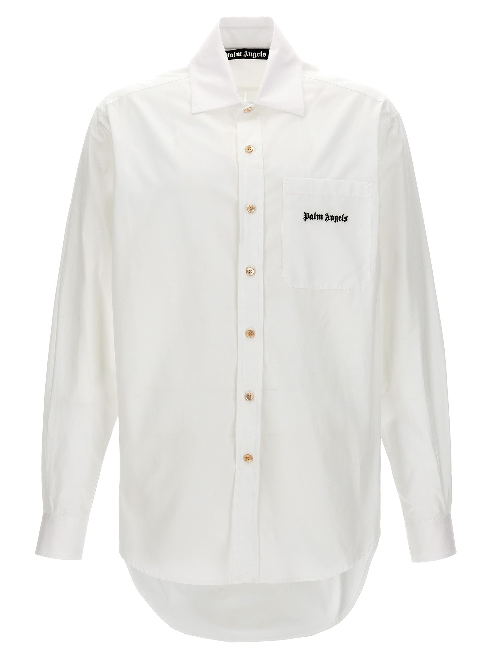 Palm Angels-Classic Logo Camicie Bianco-Uomo